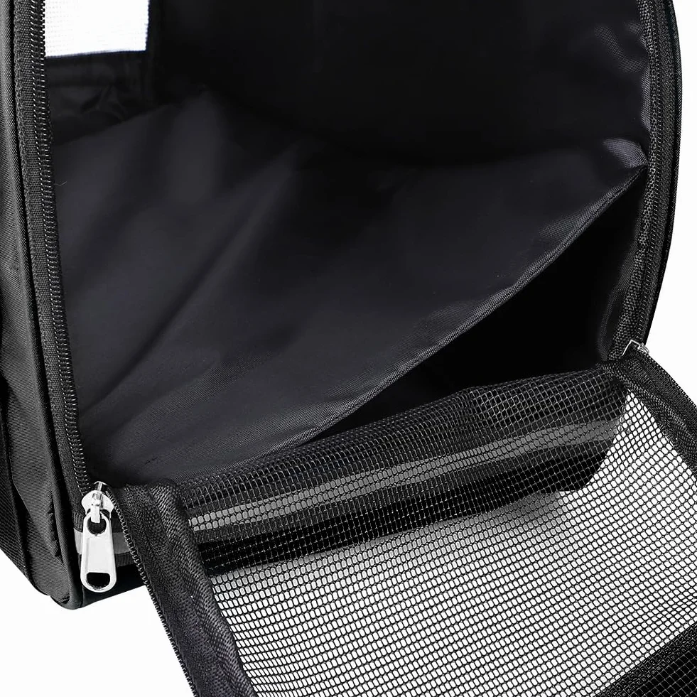 Sac de Transport Souple pour Animal de Compagnie Cage de Transport Chat Chien Respirant Sac de Voyage Portable avec Bandoulière Réglable Pliable