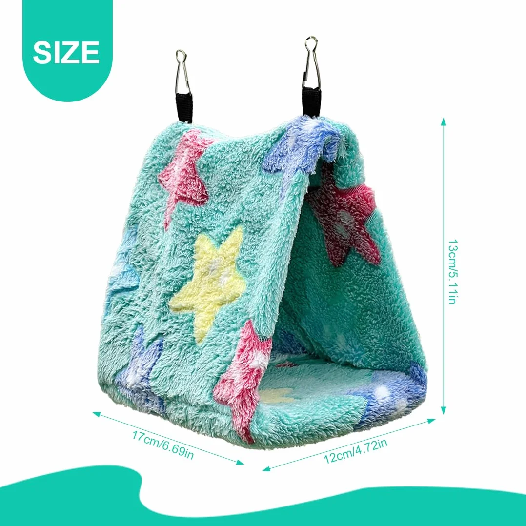 NHP Cage Perroquet,Nid Oiseau,Hamac pour Oiseaux,Nid pour Perruche,Pivoine Perroquet Nid Jouet pour Oiseaux,lit Suspendu pour Cage en Peluche,Nid d'oiseau,Tente,lit Chaud,Animal de Compagnie d'hiver