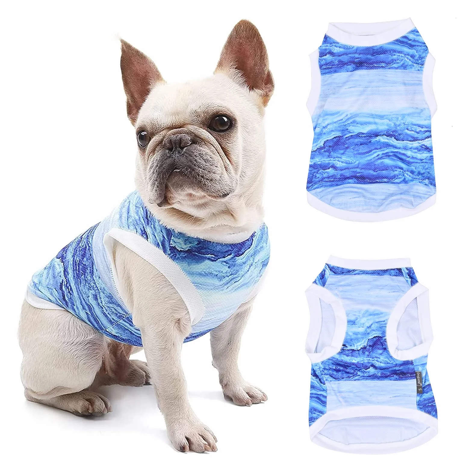 Nivofu Chemise pour Chien Gilet de Refroidissement Veste Respirante Été Animaux Compagnie Débardeur Doux Sport sans Manches