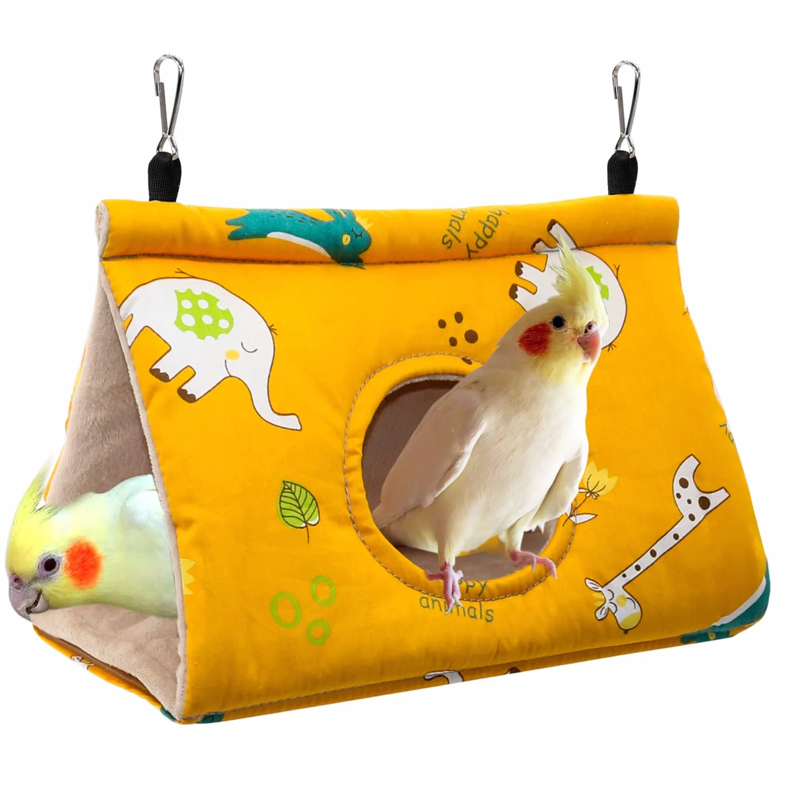 Perroquet Hamac Nid D'oiseau Chaud Doux Hamac en Peluche Suspendu Cage Tente pour Perruche Calopsitte Amazones Cacatoès Canari Cage Jouet M