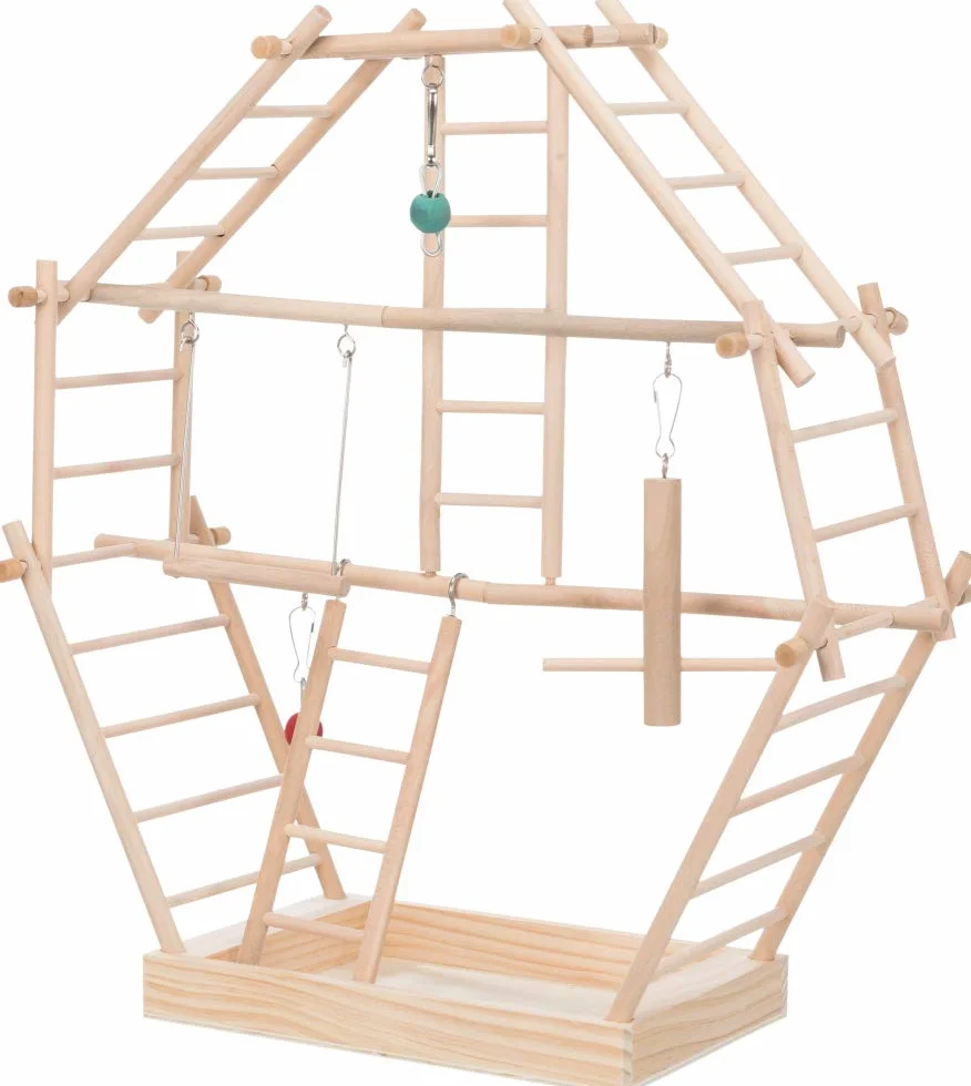 Trixie Place de Jeux en Bois pour Perruches Canaris 44 × 44 × 16 cm