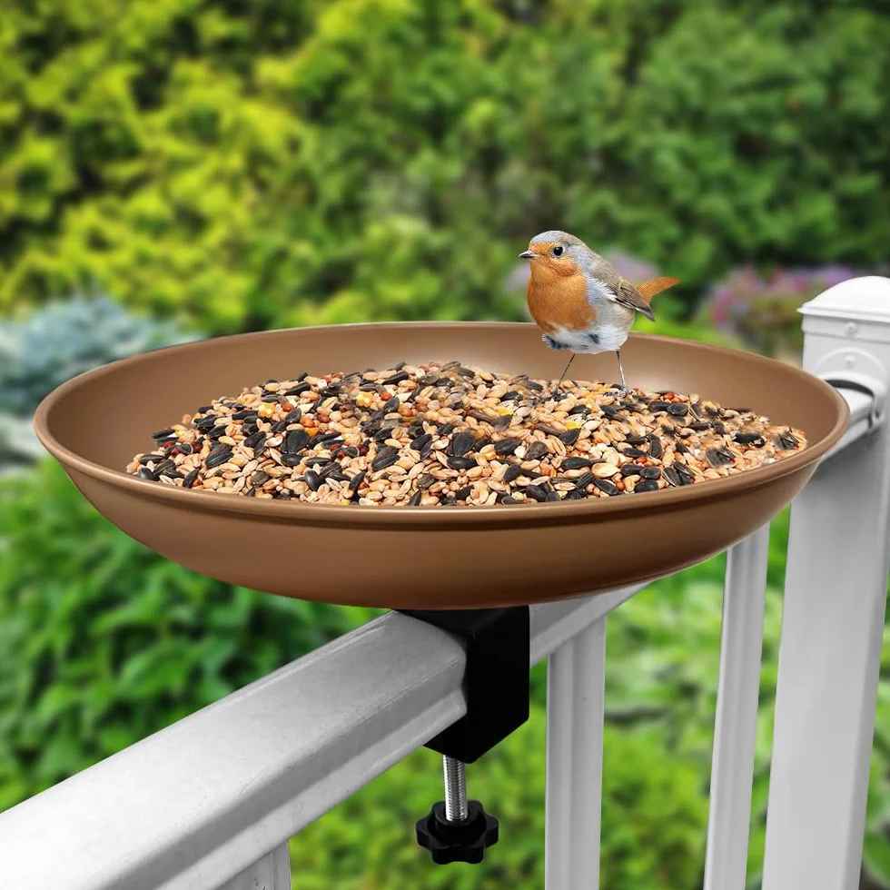 Bain d'oiseaux résistant à l'hiver avec support pour balcon et jardin