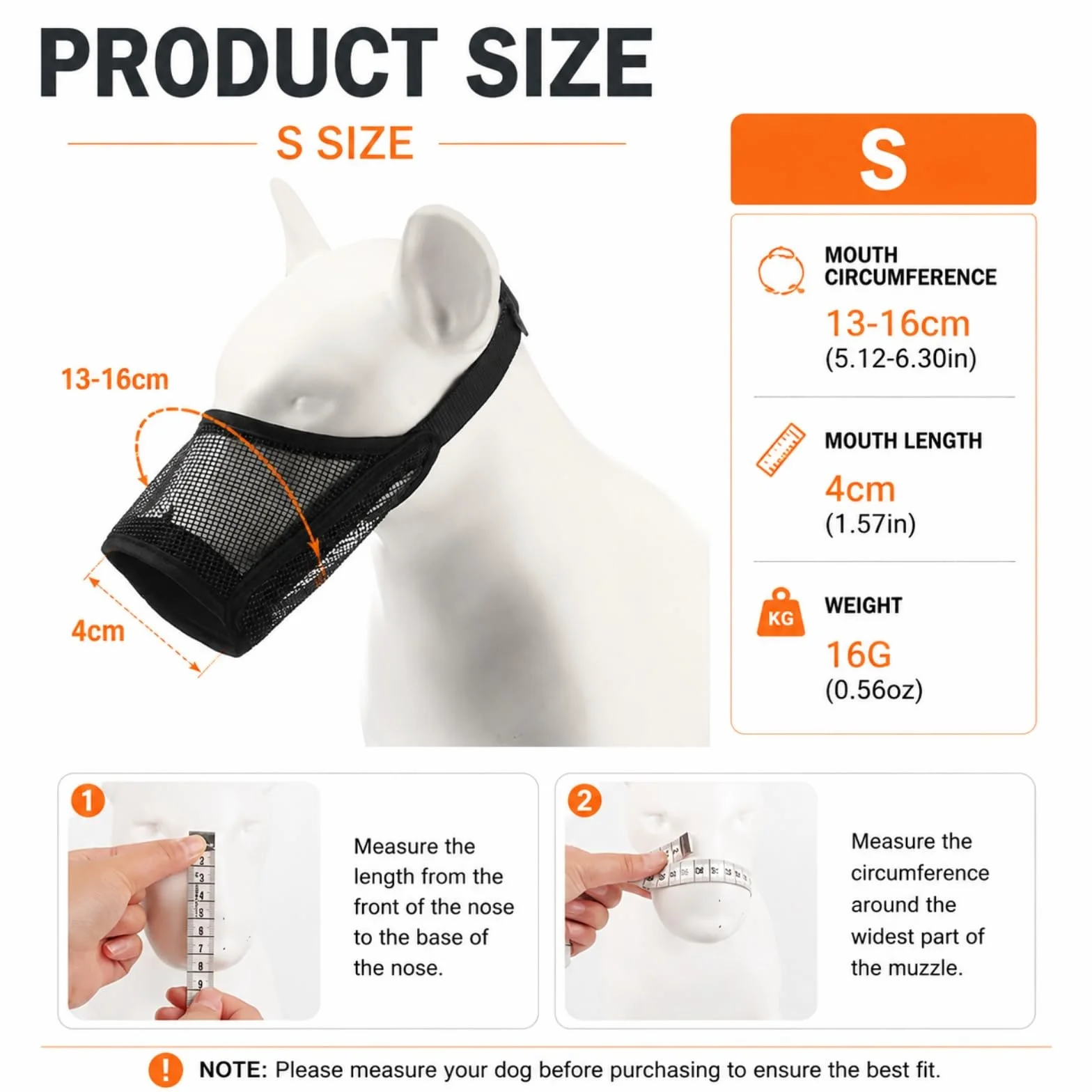 Muselière pour Chien Noir, Ajustable pour Petit Chien 6-12 kg, Respirante avec Trou pour Haleter et Boire, Anti Morsure, pour Promenade Toilettage et Vétérinaire