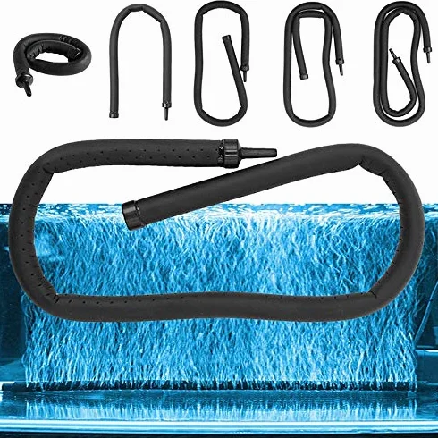 TopHomer Tube à bulles pour aquarium Aérateur mural flexible 75 cm Double tête