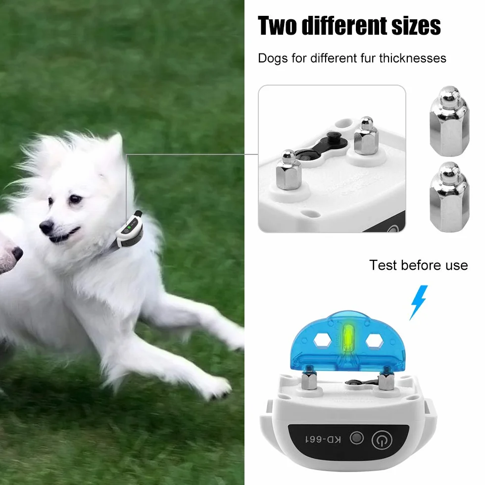 Système de clôture électronique sans fil étanche pour chien 1-3 animaux 0-100 niveau collier de dressage 661C