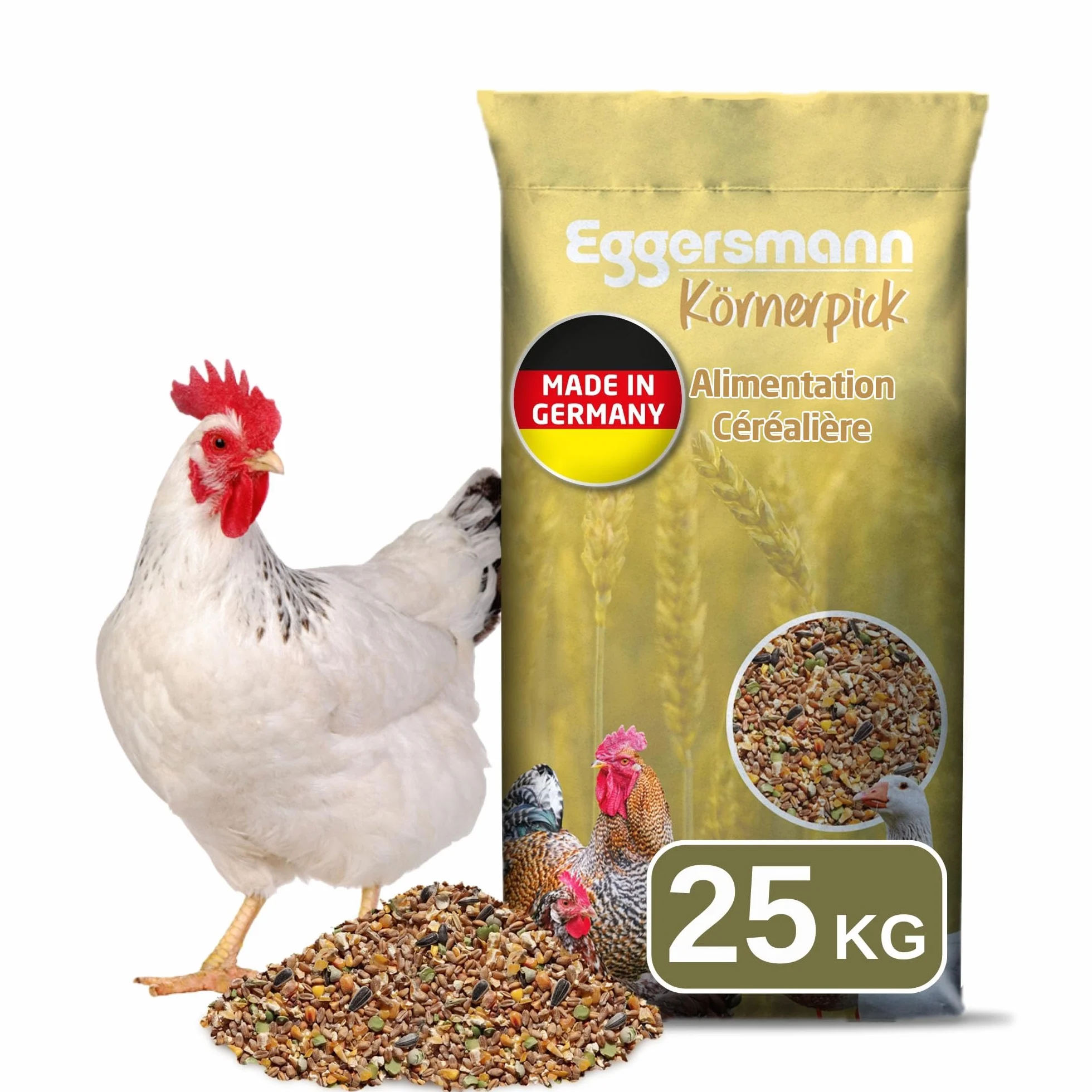 Eggersmann Körnerpick 25kg Premium Nourriture Poule - Aliments pour volailles - Graines Poule