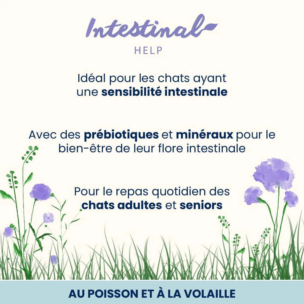 Almo Nature Functional - Intestinal Help - Nourriture Humide pour Chats Adultes avec Sensibilité Intestinale - au Poisson, à la Volaille - Soutien pour Le Microbiote - 70g (Lot de 6)