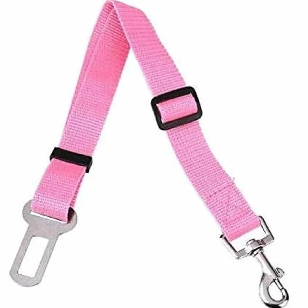 Ceinture de sécurité pour Chiens, Animaux pour Voiture, réglable, Rose