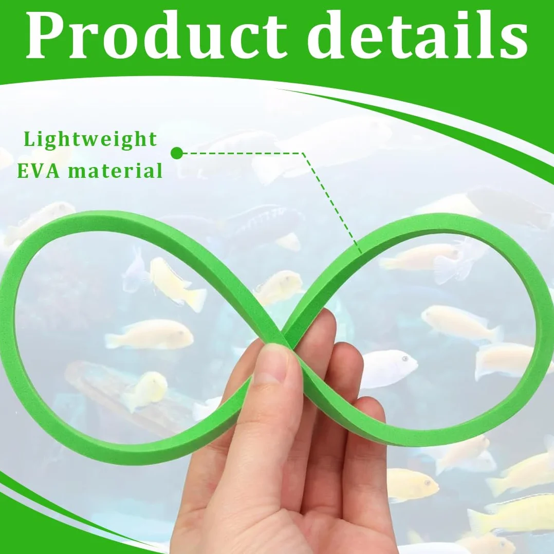 Anneaux Flottantes d'Aquarium en Mousse, Corail Flottant, Anneau d'alimentation Poisson avec Plante pour Aquarium 5 Pièces