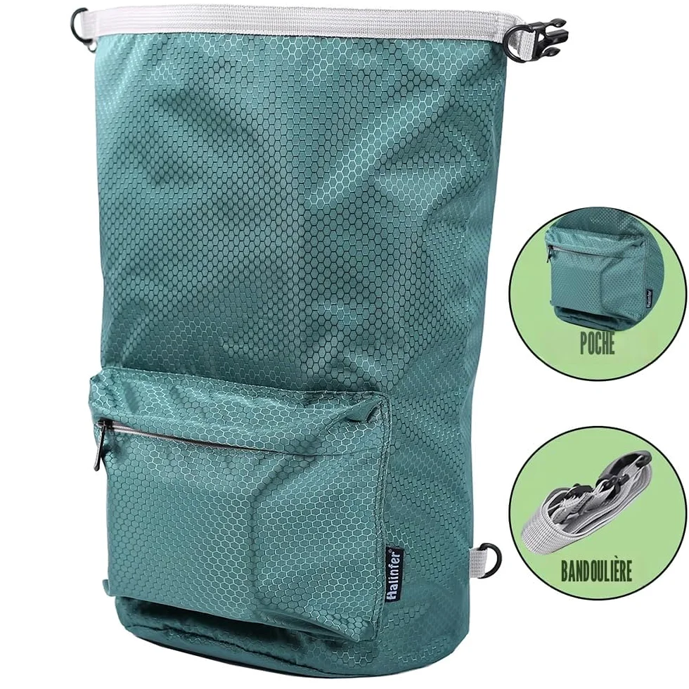 Retournez l'image pour zoomer Sac de voyage et transport de croquettes pour chien, 42 tasses de 10 L, poche avant et bandoulière