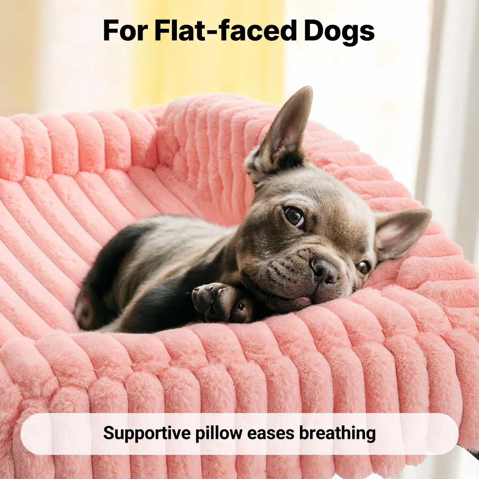 Veehoo Canapé pour Chien Surélevé, Moelleux Transat avec Coussin Amovible et Matelas Orthopédique, Pieds Antidérapants, Rose 60x45x10cm