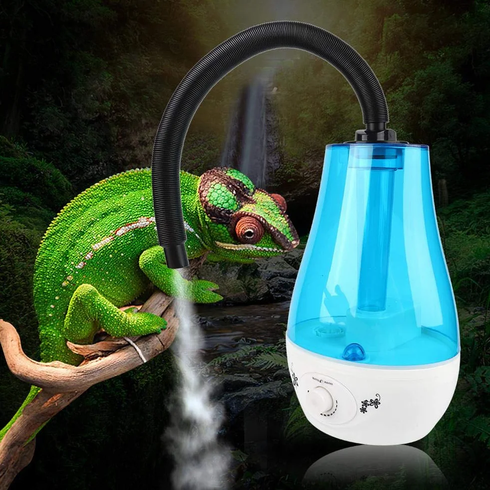 Humidificateur de Reptile, 3L Brumisateur à Reptiles avec Rallonge, Humidificateur de Terrarium Système de Brumisation de Reptiles pour Paludarium/Vivarium/Reptiles/Amphibiens/Herbes(Prise UE)