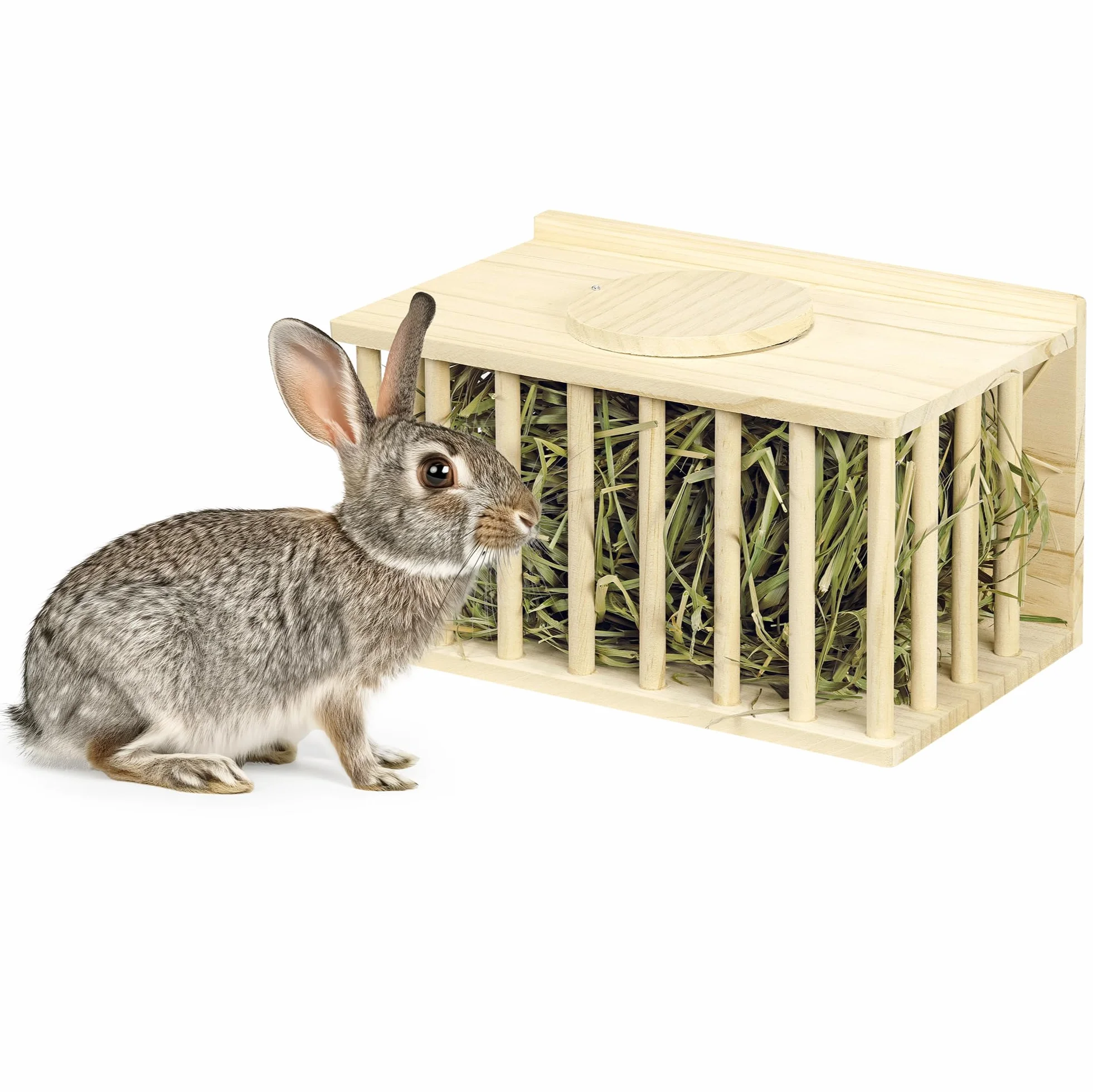 Navaris Mangeoire Foin Lapin en Bois 25 x 15 x 15 cm pour Petit Animal