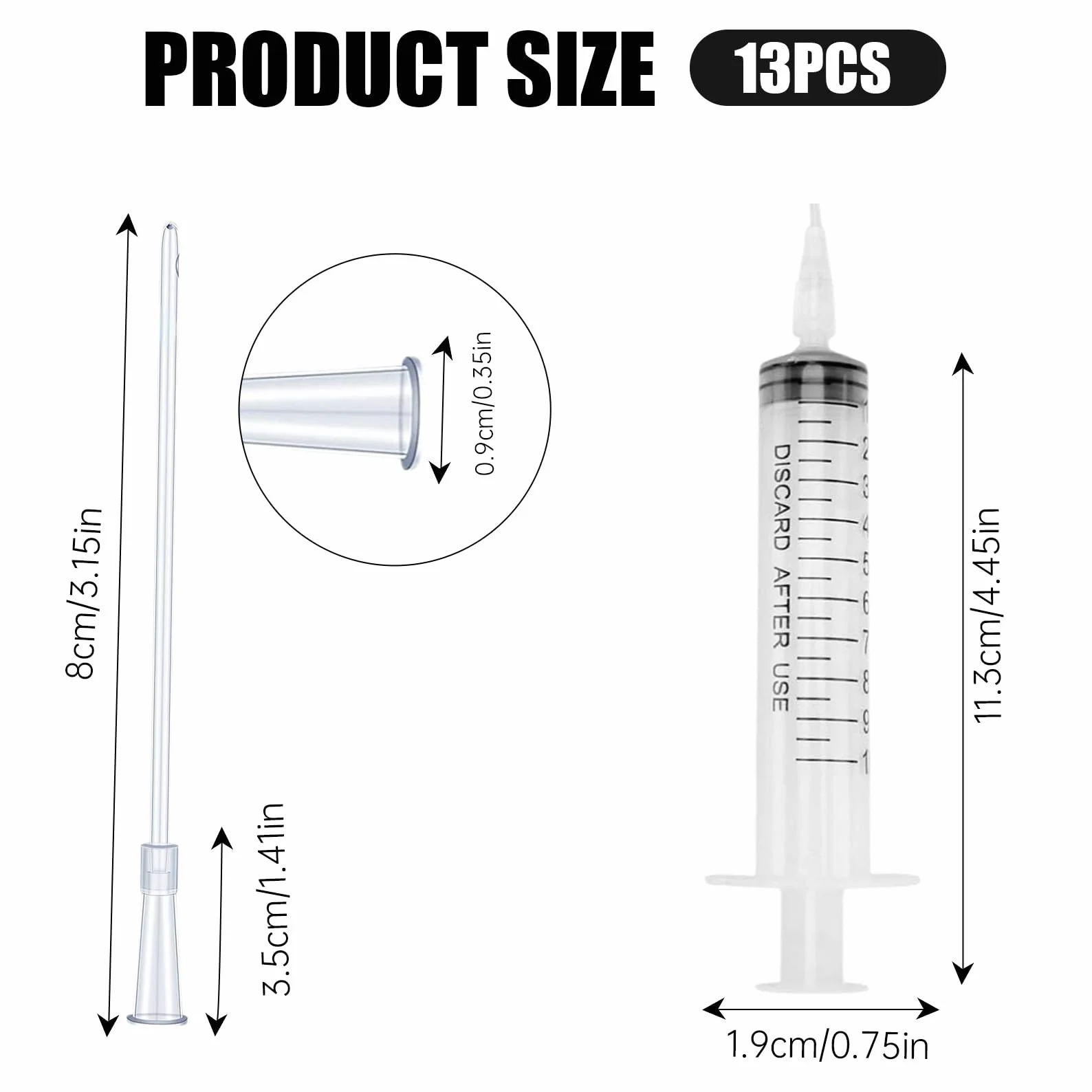 Sondes d'alimentation pour Oisillons 10 ML Lot de 12 avec Seringues et Tuyau