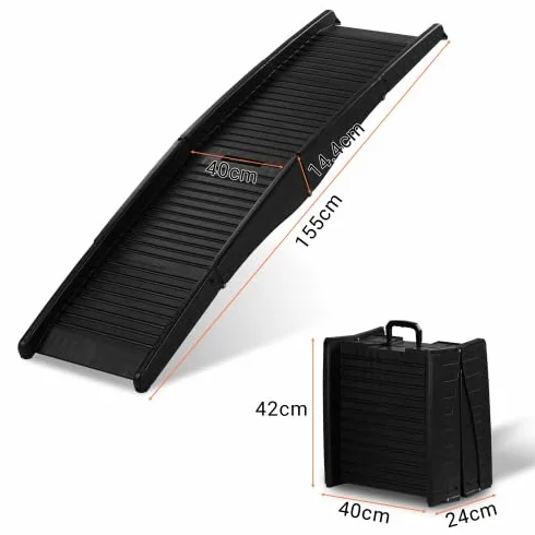 Rampe pour Chien Pliable Tripliable Portable 150x40 cm pour Voiture Camion SUV