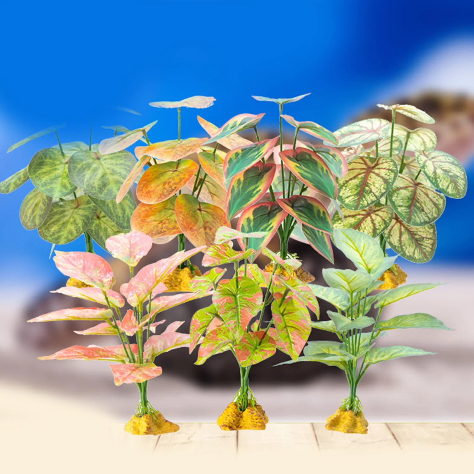 Plante pour reptiles - Plante flexible - Terrarium - Jungle Habita - Pour lézards et serpents - Décoration fausse plante