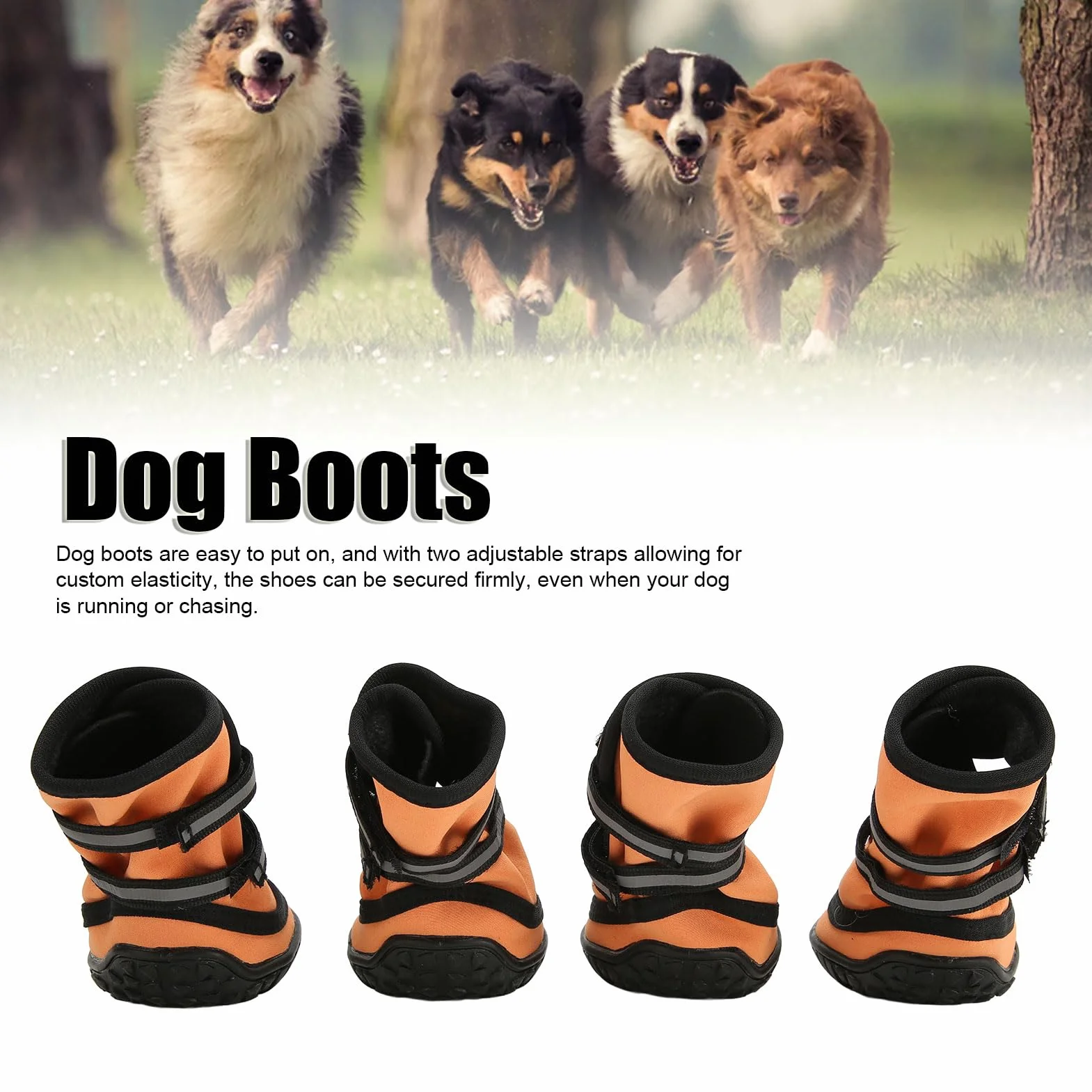 TITA-DONG Chaussures pour Chien Protège-Pattes, Bottes Respirantes Antidérapantes Semelle en Caoutchouc XL
