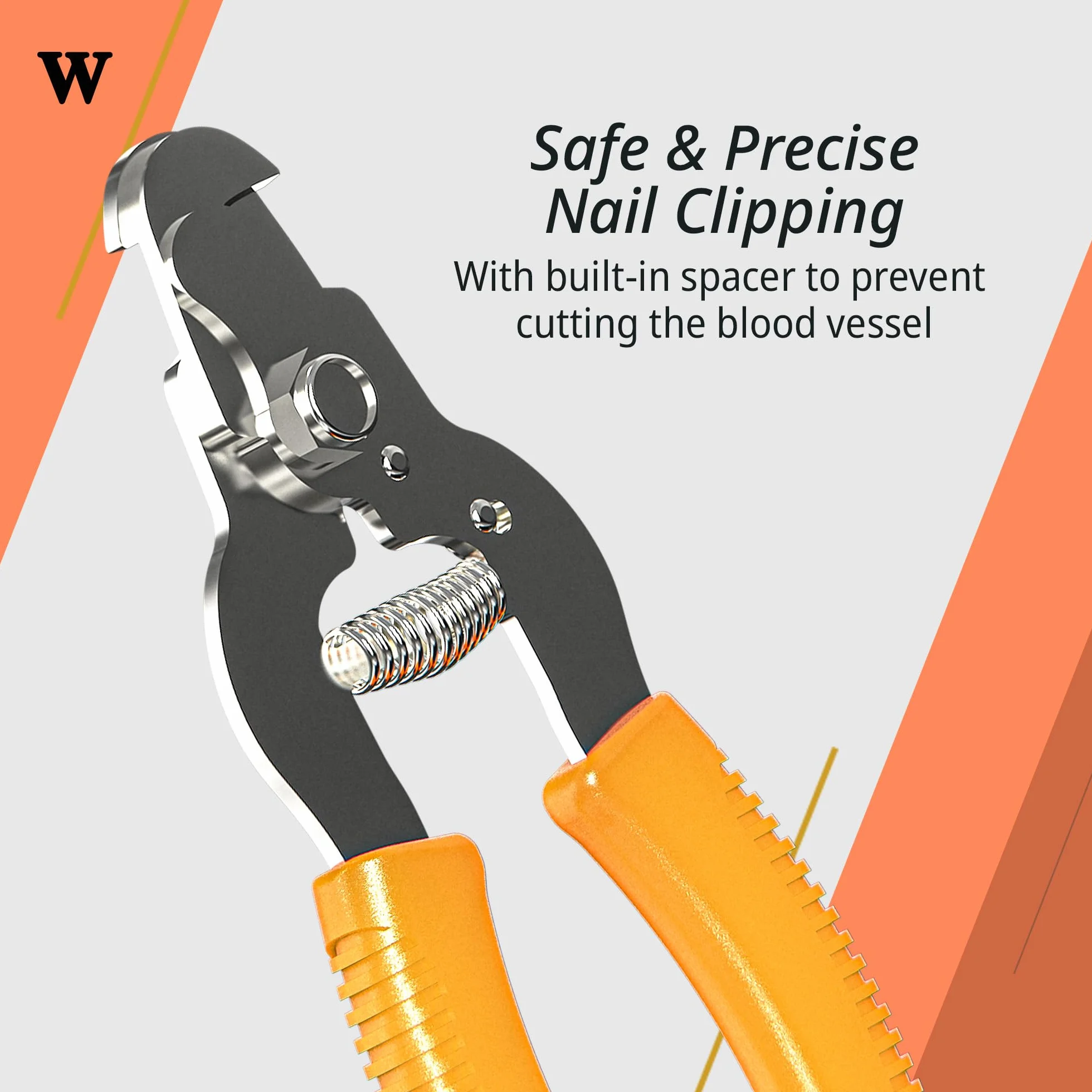 Wahl Coupe-Griffes pour Chats et Chiens, Lames tranchantes, Verrouillage de sécurité, Orange