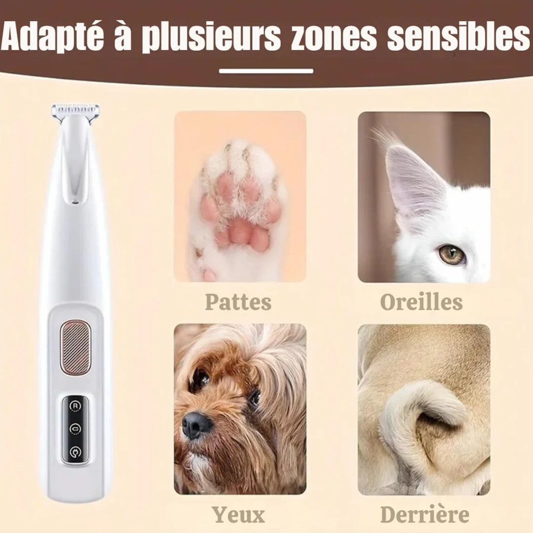 Tondeuse Silencieuse pour Chats Hypoallergénique Rechargeable Sans Fil Professionnelle