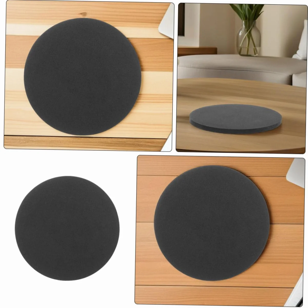 Coussin Antichoc pour Aquarium Rond Tapis Étanche Fond de Bocal Amortisseur Support Stable