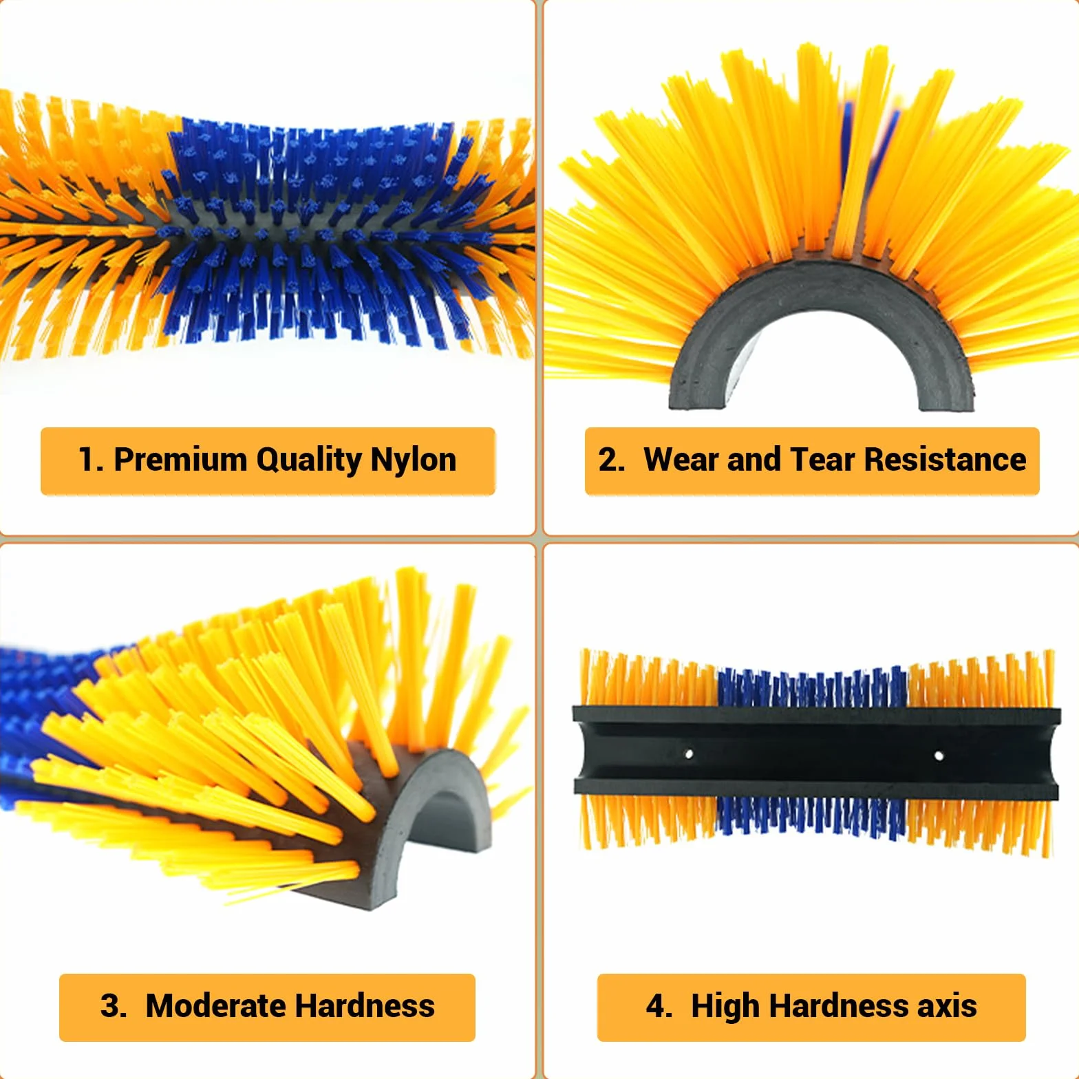 Brosses à gratter pour cheval lot de 2 - demi-cercle, toilettage complet avec vis pour animaux de ferme
