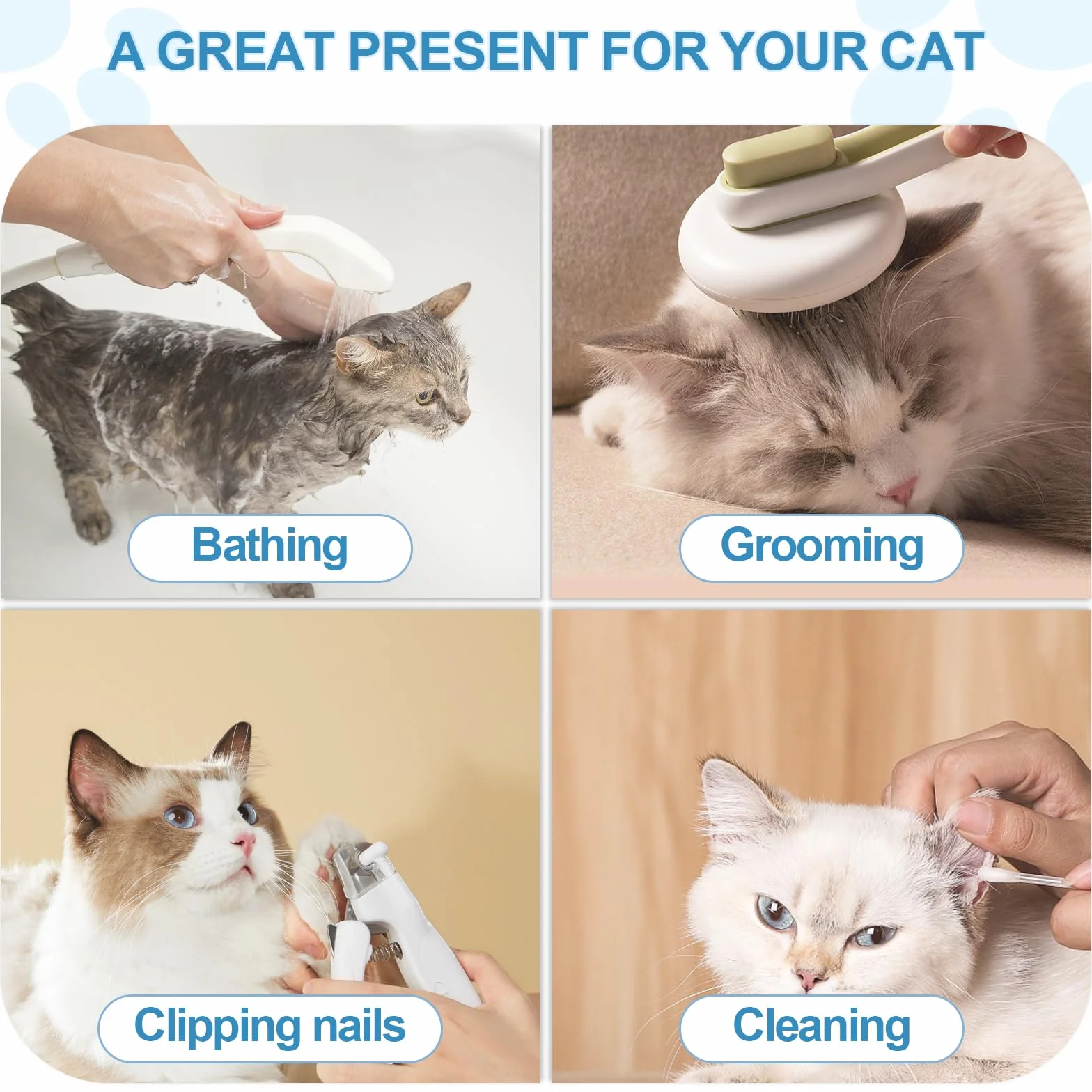 Muselière pour Chat OHCOZZY XS Noir en Maille Souple Anti-Morsure