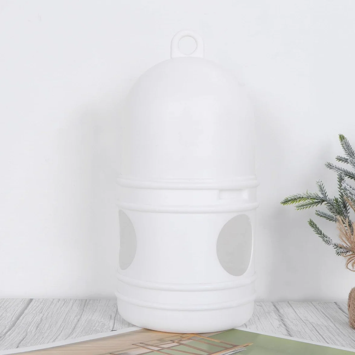 Abreuvoir pour Pigeons 1 L Plastique Blanc Mangeoire Oiseaux Faisans Distributeur d'Eau Intérieur Extérieur