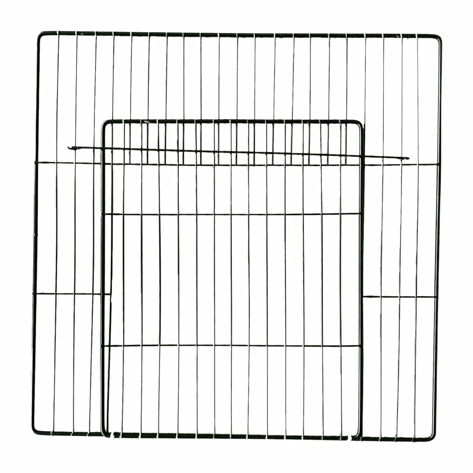 MagiDeal Porte de Parc Portable pour Animaux, Panneaux Métalliques en Fer Cage Bricolage, Clôture Extensible Grille Noire