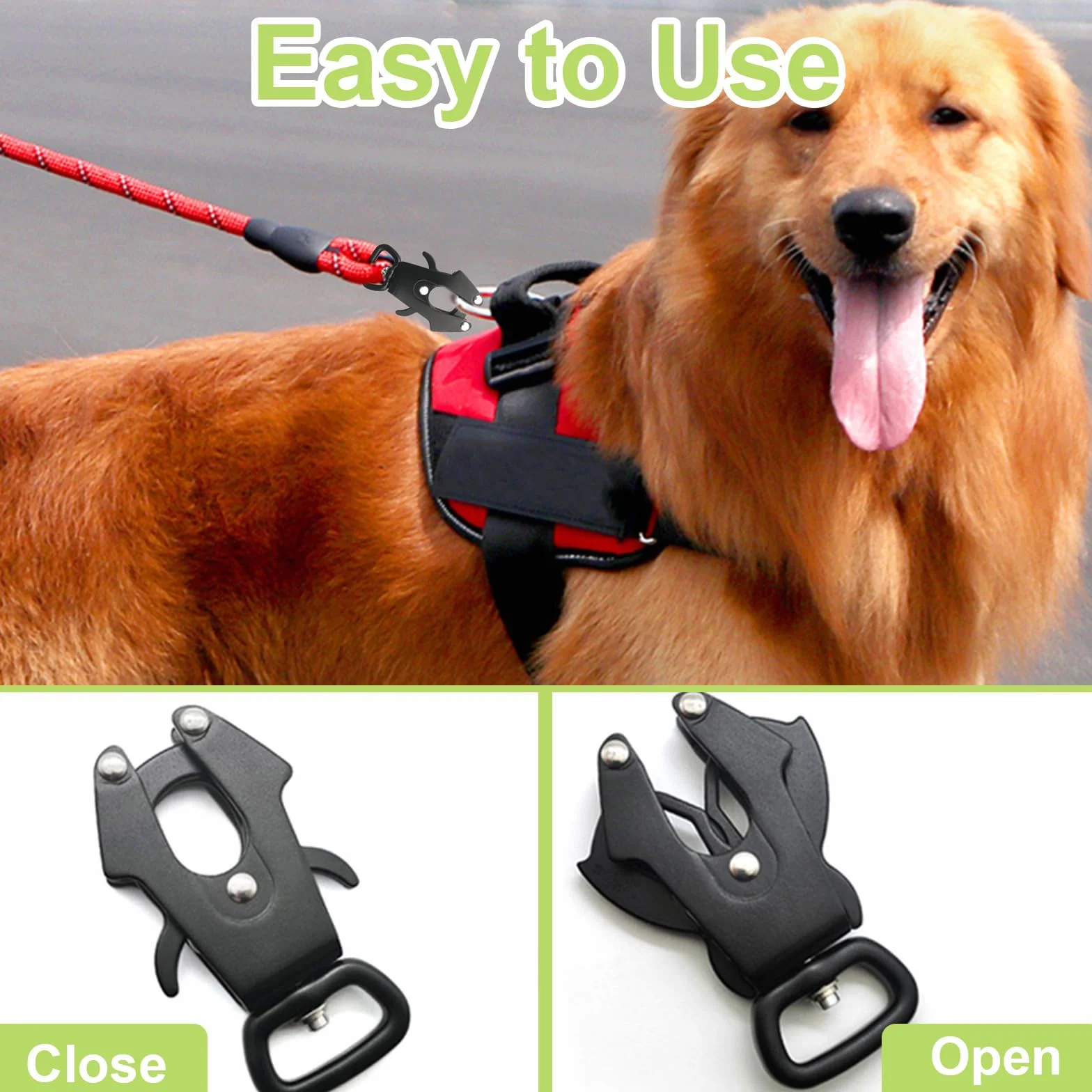 Frog Clip 2 Pack Espace Verrouillage en Aluminium Boucle de Laisse de Chien Boucle rotative à libération Rapide Boucle de chaîne de Chien résistant à la Rouille,Dia 25mm