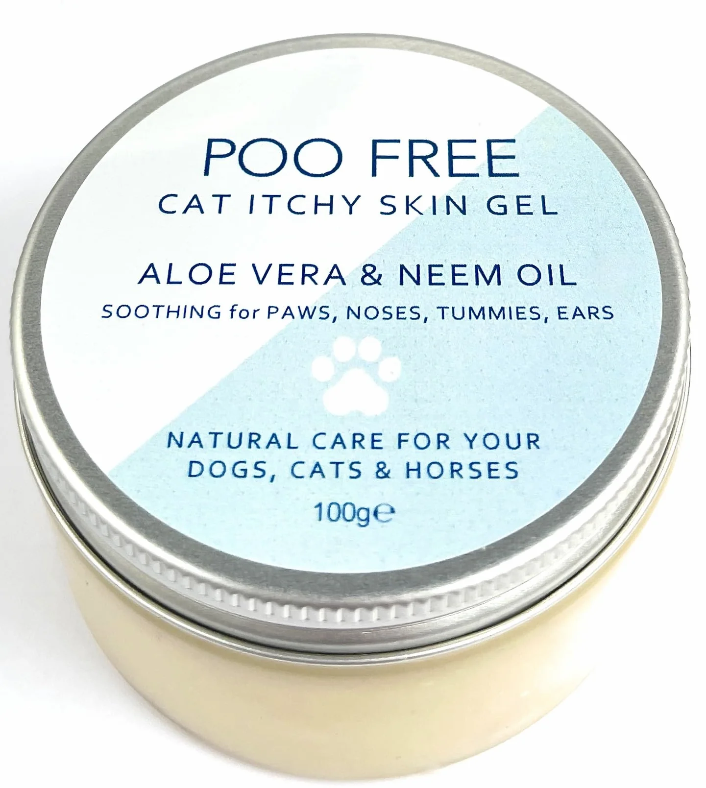 Gel Apaisant Félin Neem & Aloe Vera 99% d'Origine Naturelle Sans Parfum 100g
