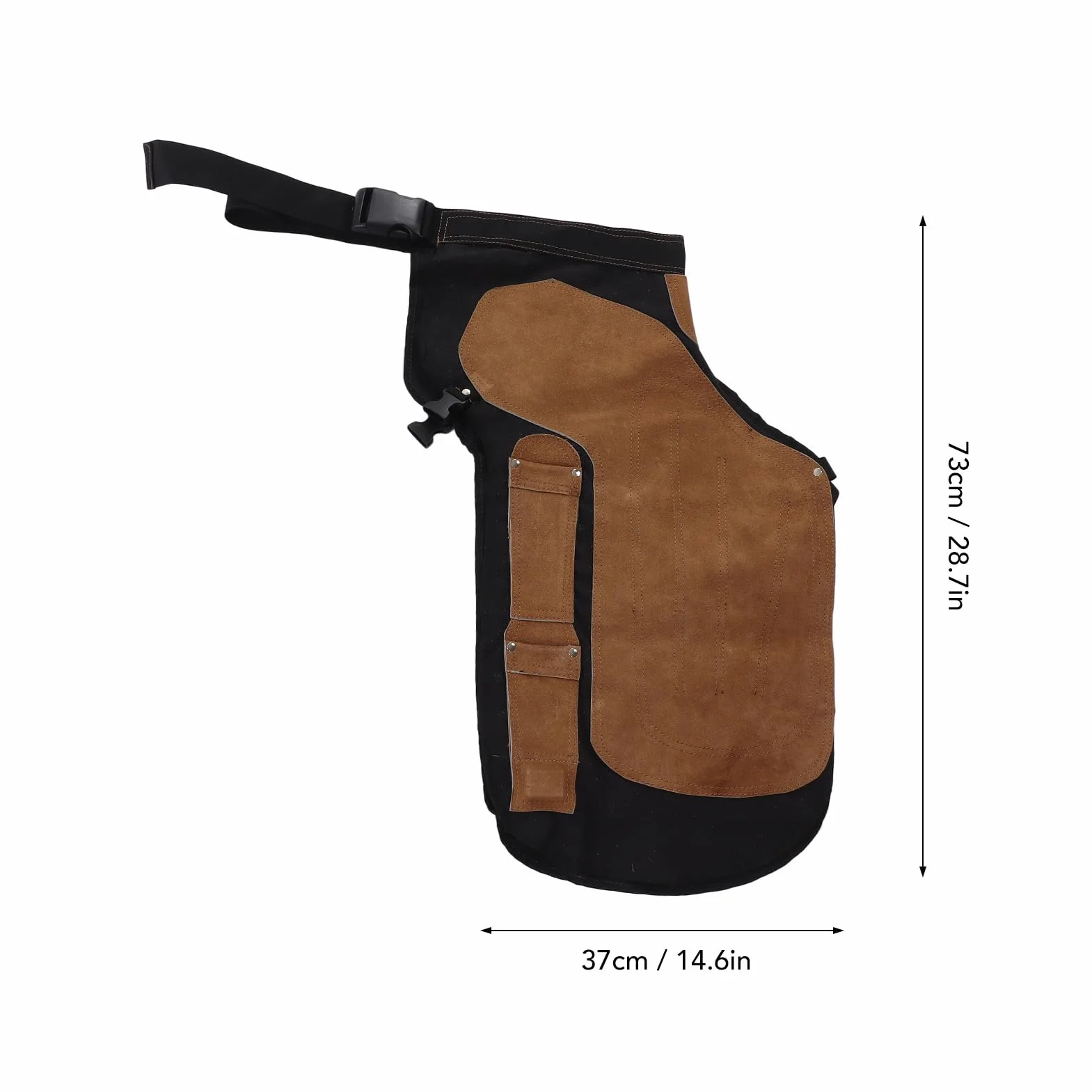 Topyond Tablier De Maréchal-ferrant Professionnel En Cuir Avec 4 Poches Pour Ferrures De Chevaux, Parage des Sabots De Cheval Et Kit D'outils De Maréchal-ferrant Pour le Soin Et L'entretien des Chevau