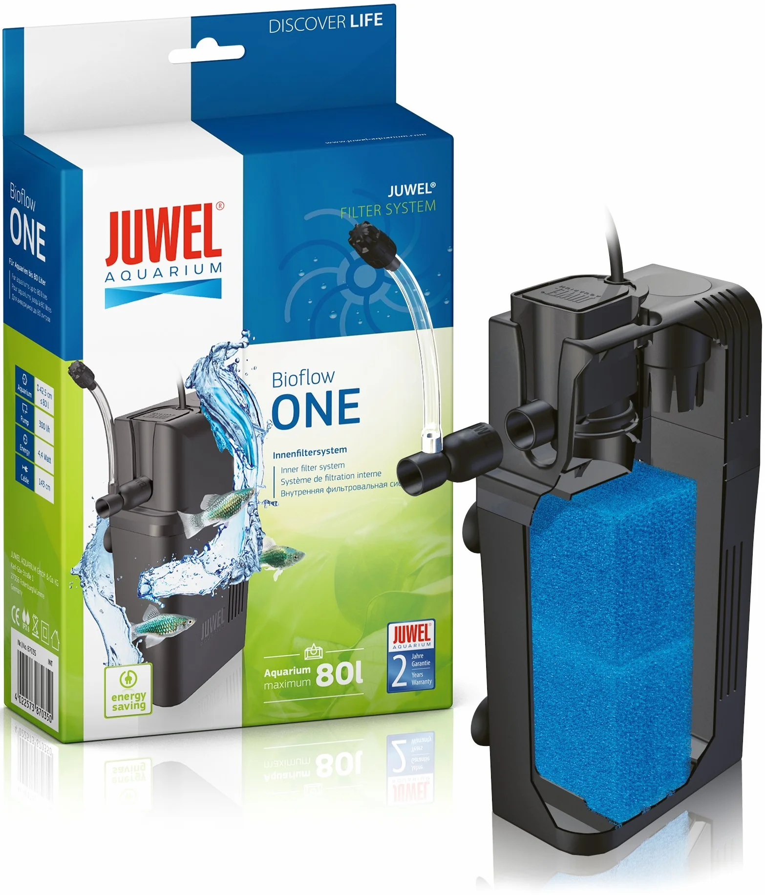 Juwel Filtre interne BIOFLOW ONE pour aquarium jusqu'à 80 litres