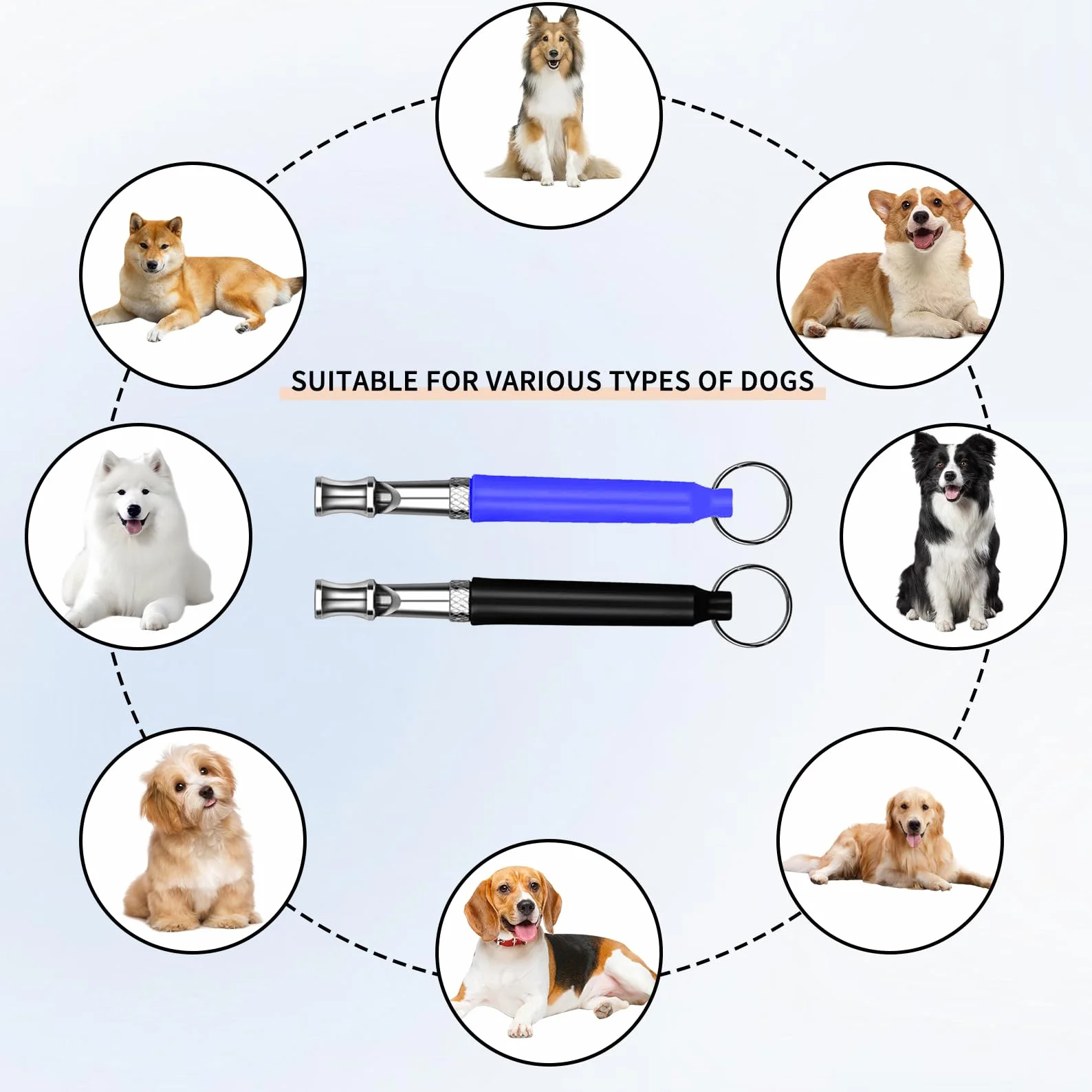 Sifflet pour Chien Rütter Rückruf Silencieux Haute Fréquence Anti Aboiement Lot de 2