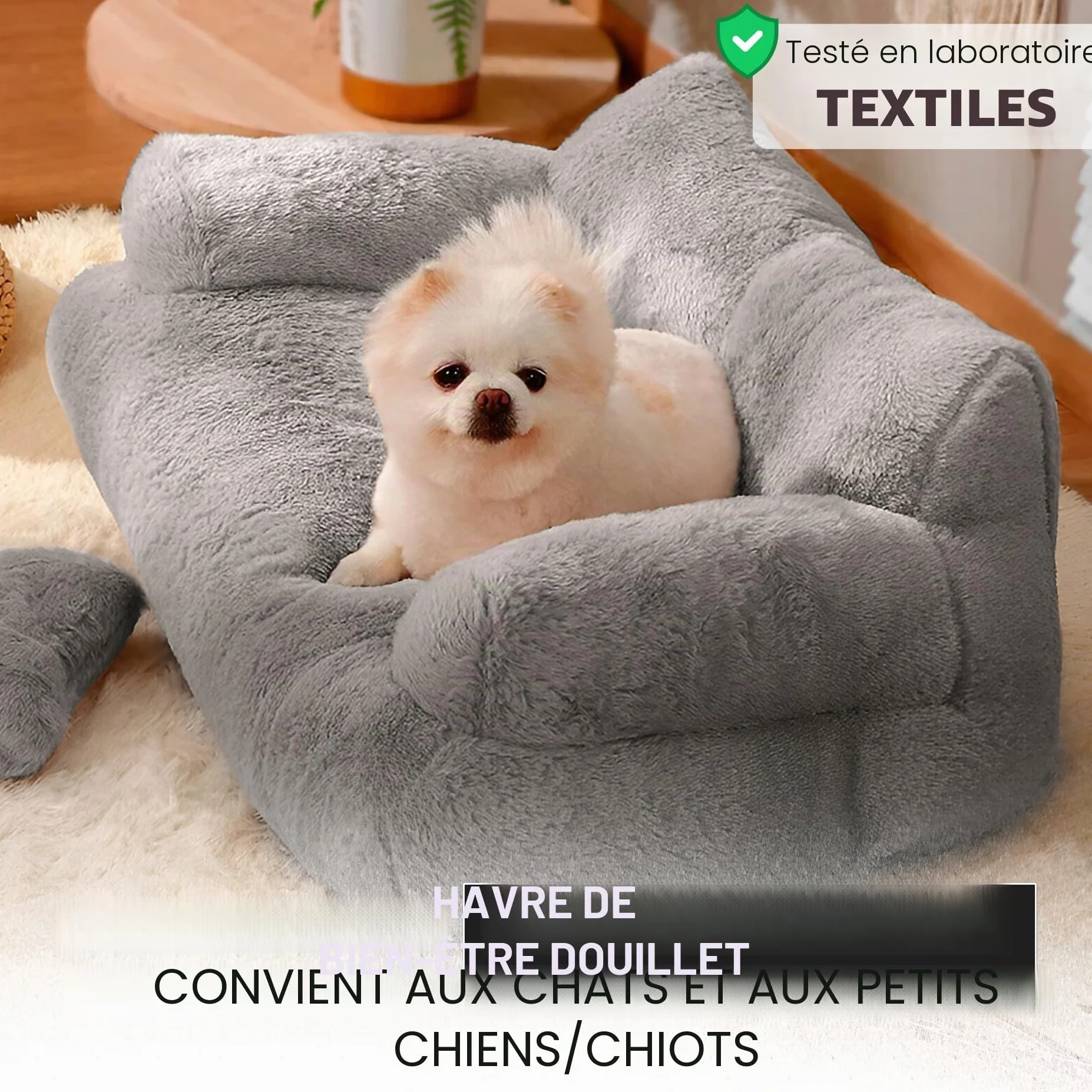 Canapé pour chat Simba 70x48cm Lit pour chat chien Housse amovible