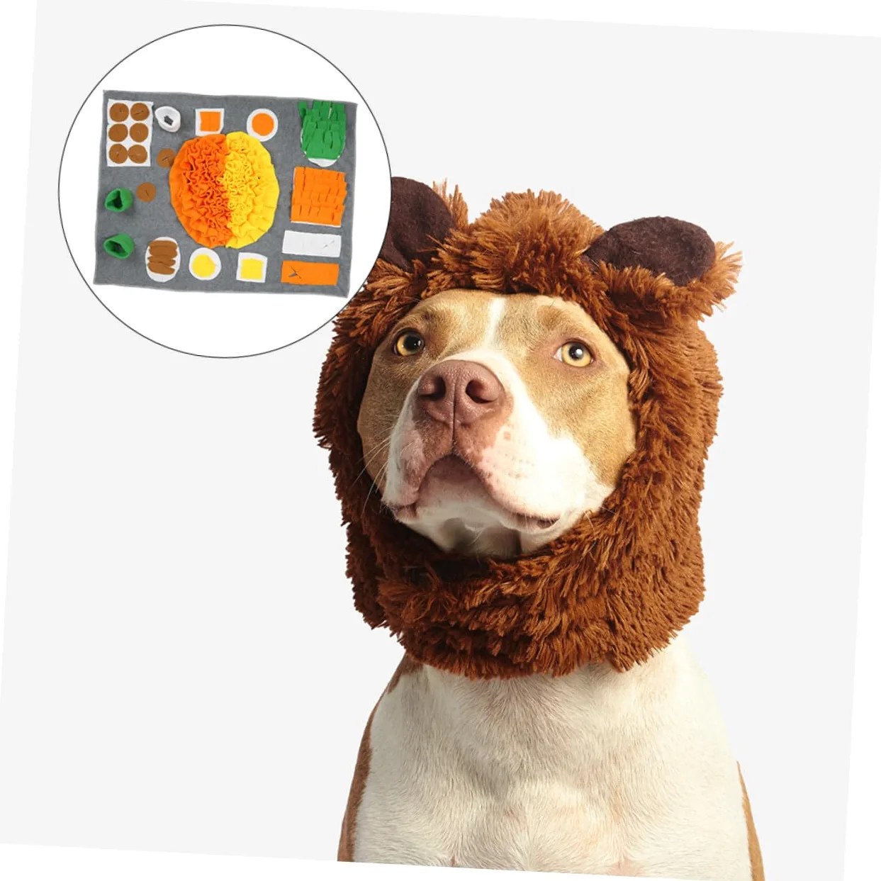 Tapis de Reniflage pour Chien Flanelle Alimentation Lente Jeu Olfactif Entraînement Interactif