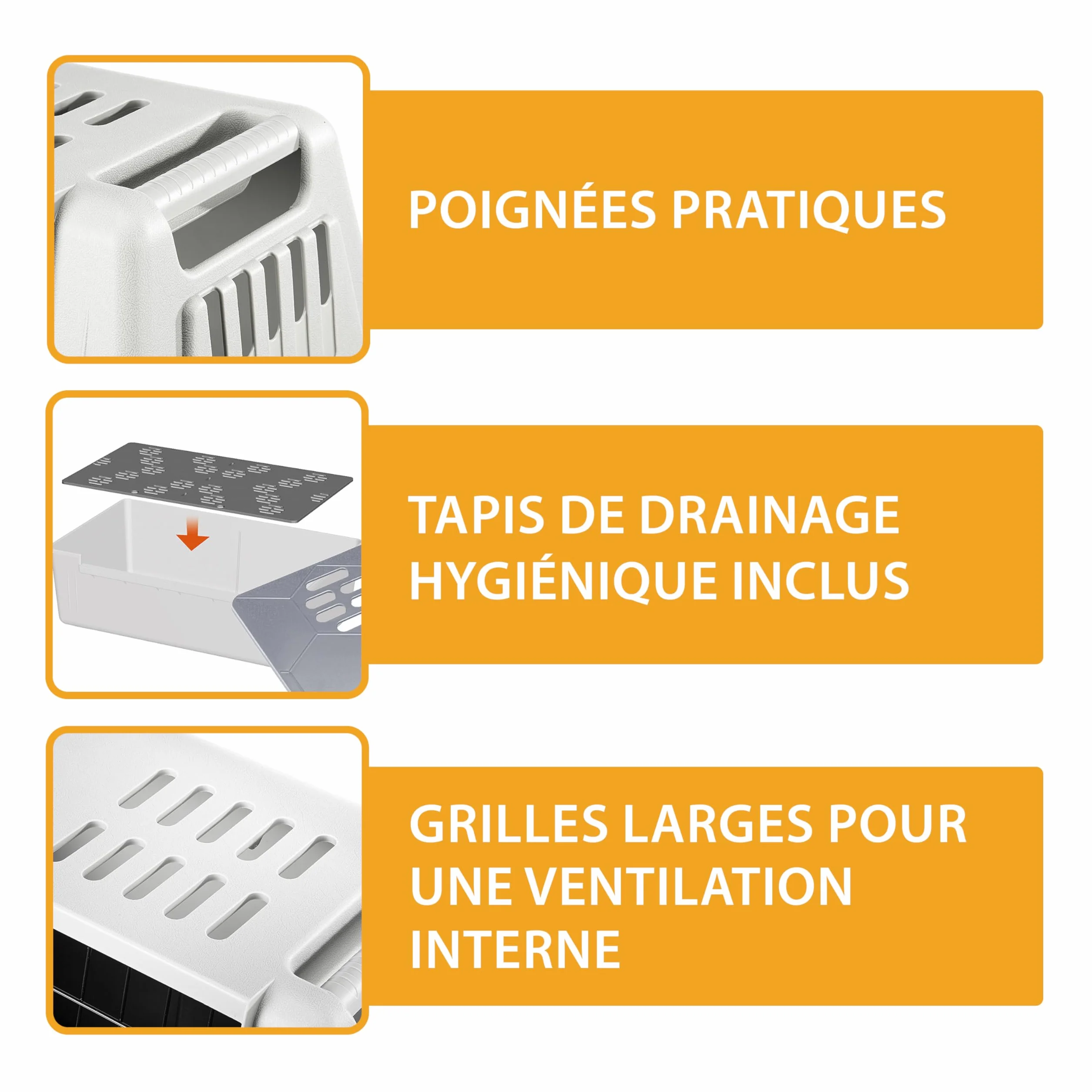 Ferplast ATLAS CAR MINI Transport Chiens Voiture Grilles aération Tapis Drainant