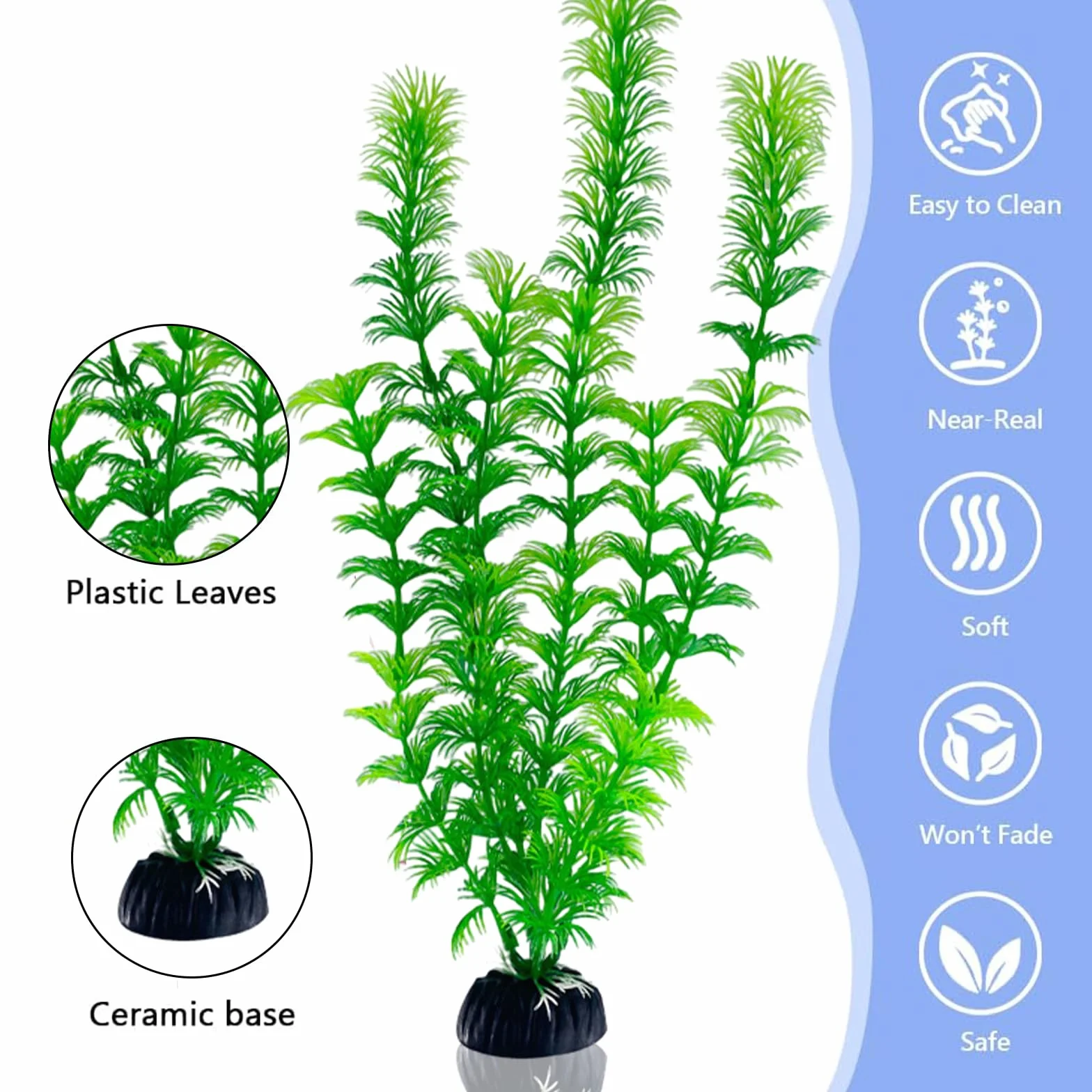 27 Pièces Décoration Aquarium Plante Artificielle PVC Colorée Poisson Réservoir Maison Bureau
