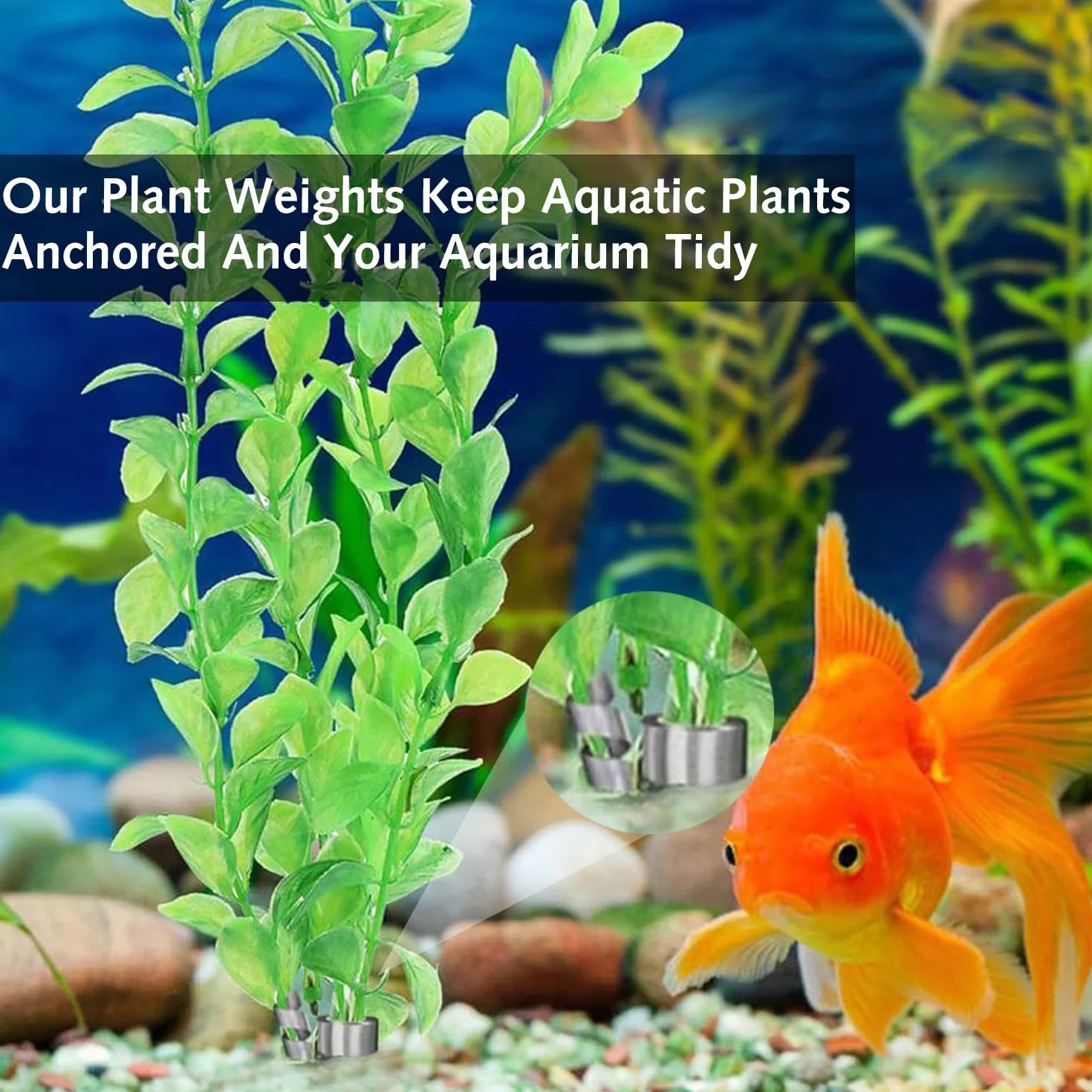 Luxiremi 20 poids d'ancrage pour plantes d'aquarium anti-flottement pliables renforcés