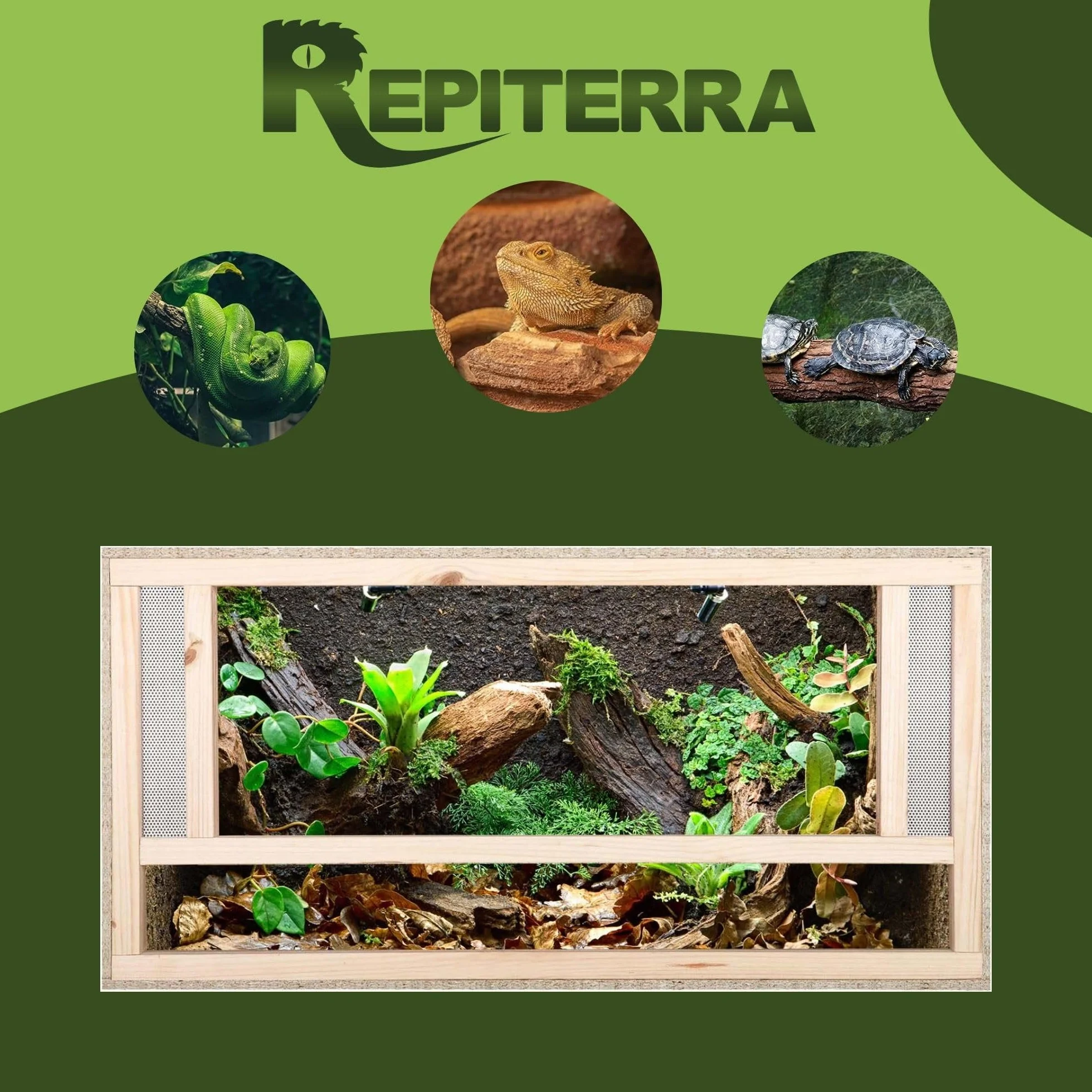 REPITERRA Terrarium OSB 80x40x40cm avec Aération