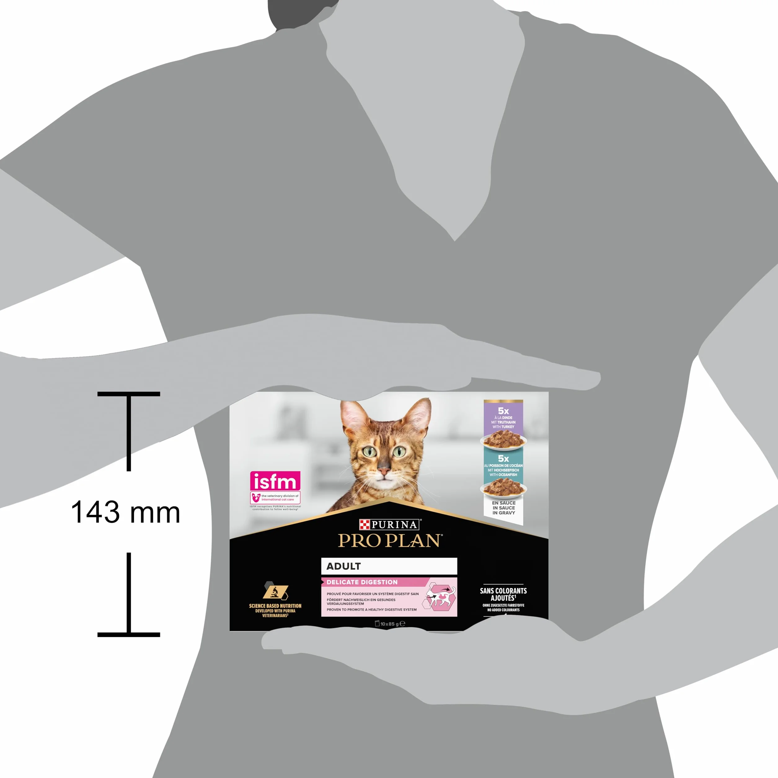 Pro Plan Adulte Delicate Digestion Dinde Poisson Sauce 10x85g