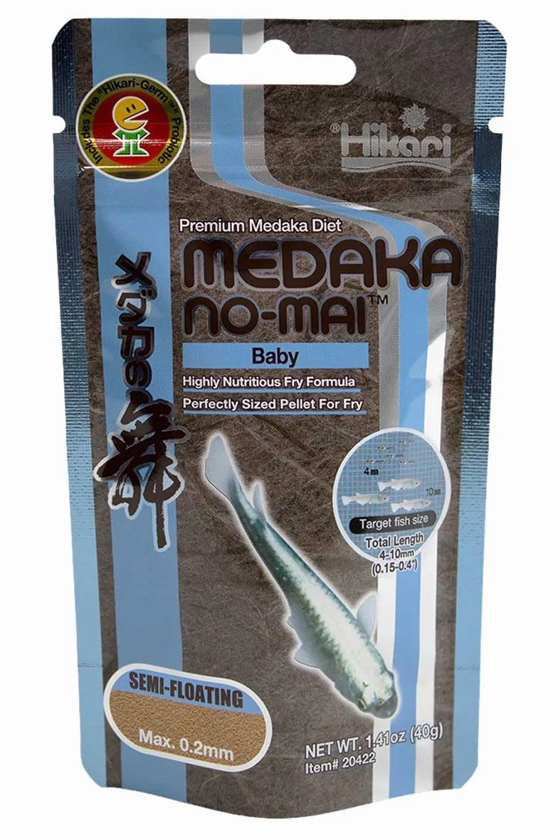 Hikari MEDAKA NO-MAI Baby, Nourriture Semi-Flottante pour Alevins de Medaka, Granulés 0,2 mm, 40 g