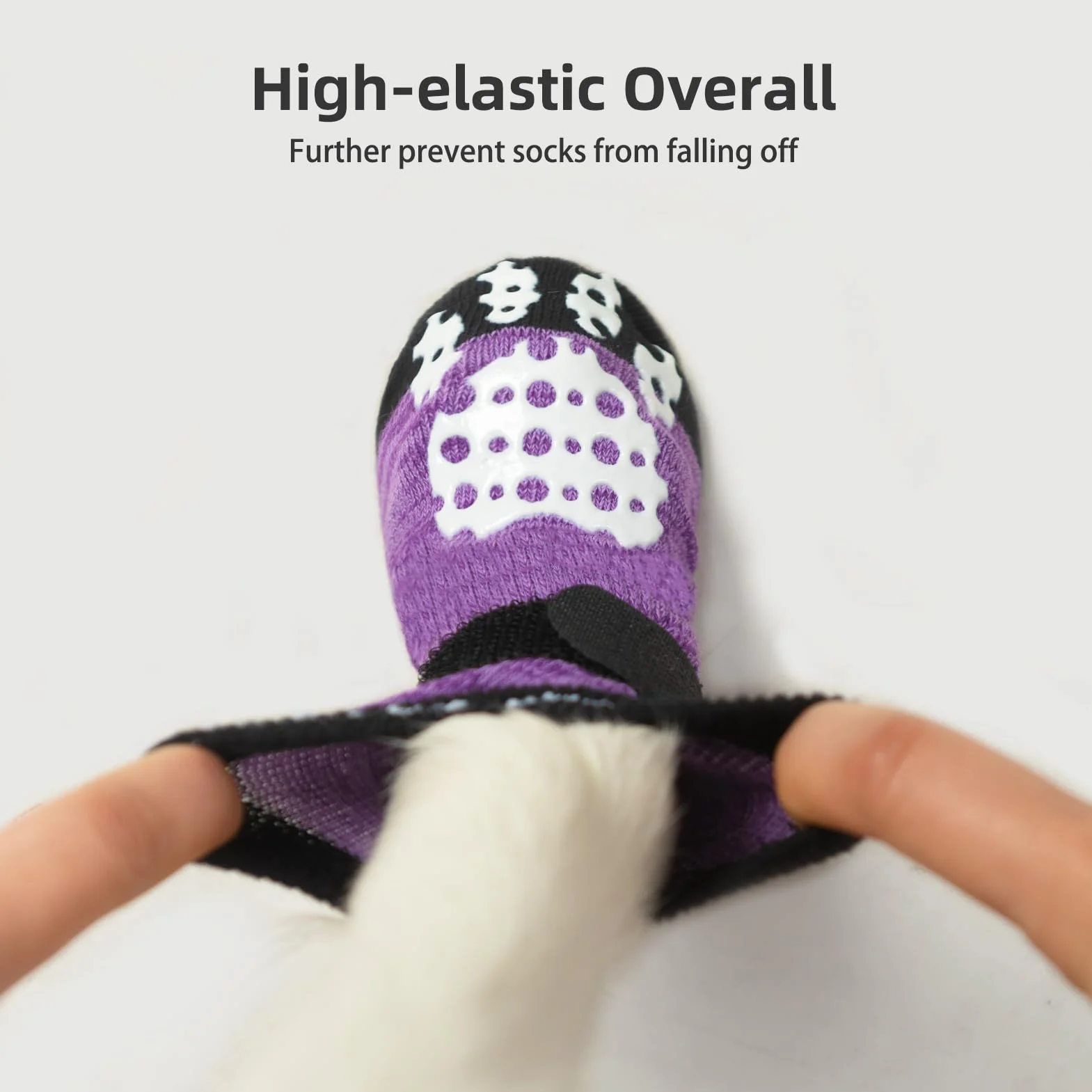 PUPTECK Chaussettes antidérapantes pour Chien Double Face Chausson Petite Moyenne Grande Taille planchers Bois Dur empêchant léchage