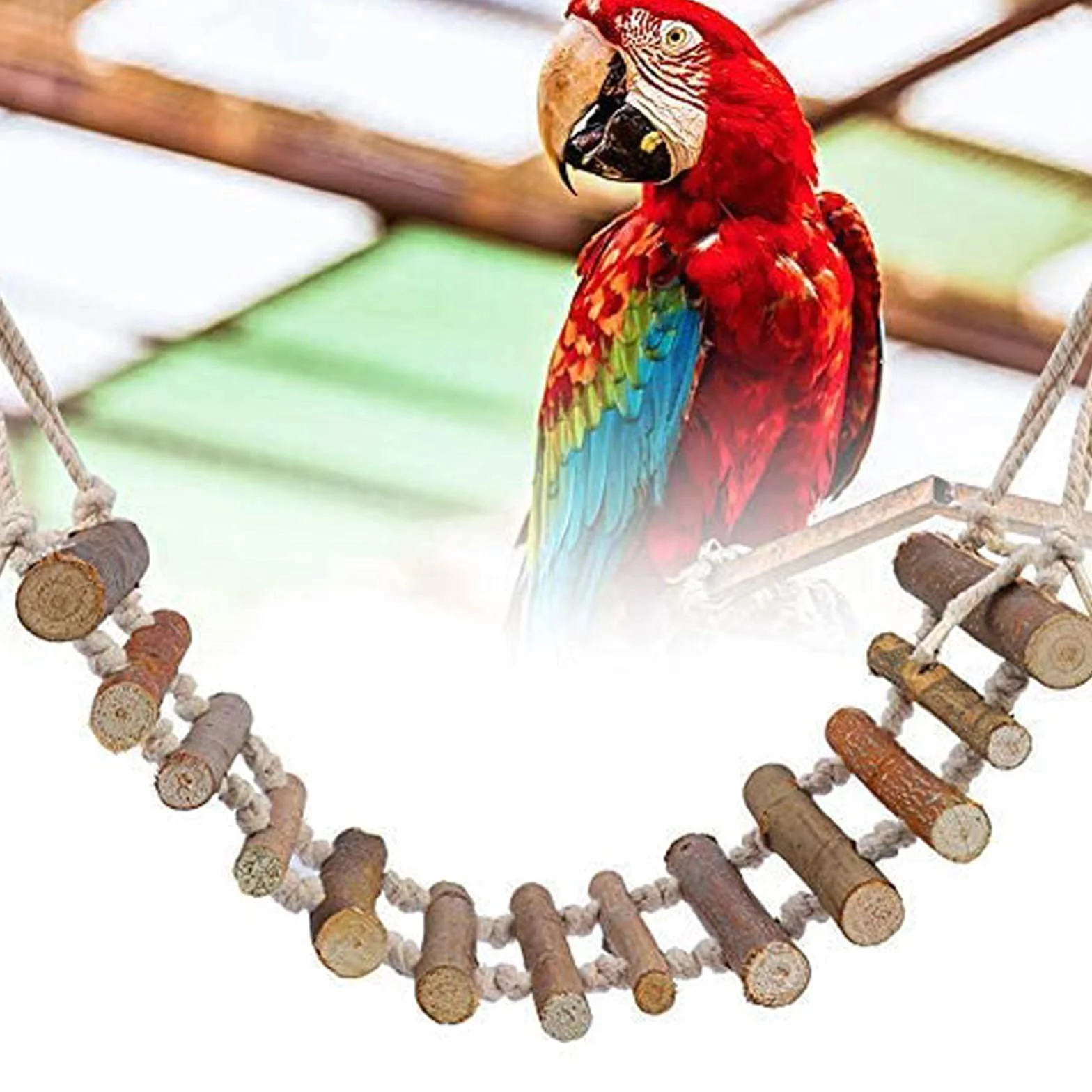 Echelle à Oiseaux Naturelle pour Perroquets Perruches Gris Africain