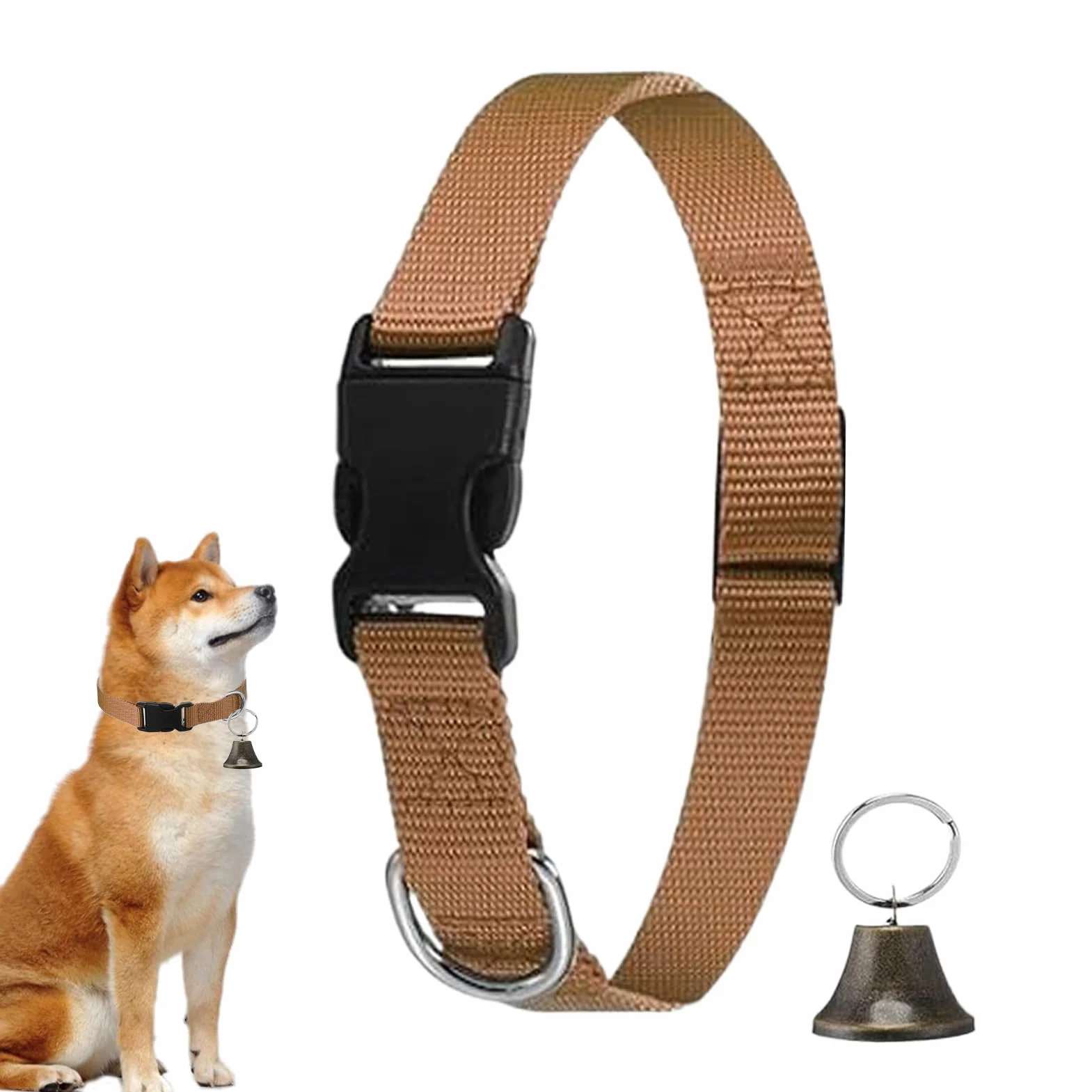 Colliers De Chèvre avec Clochettes, Collier Anti-dérapant Réglable pour Chèvre, Collier Cervical avec Boucle À Détachement Rapide Son Clair Design Anti-Perte pour Animaux De Ferme