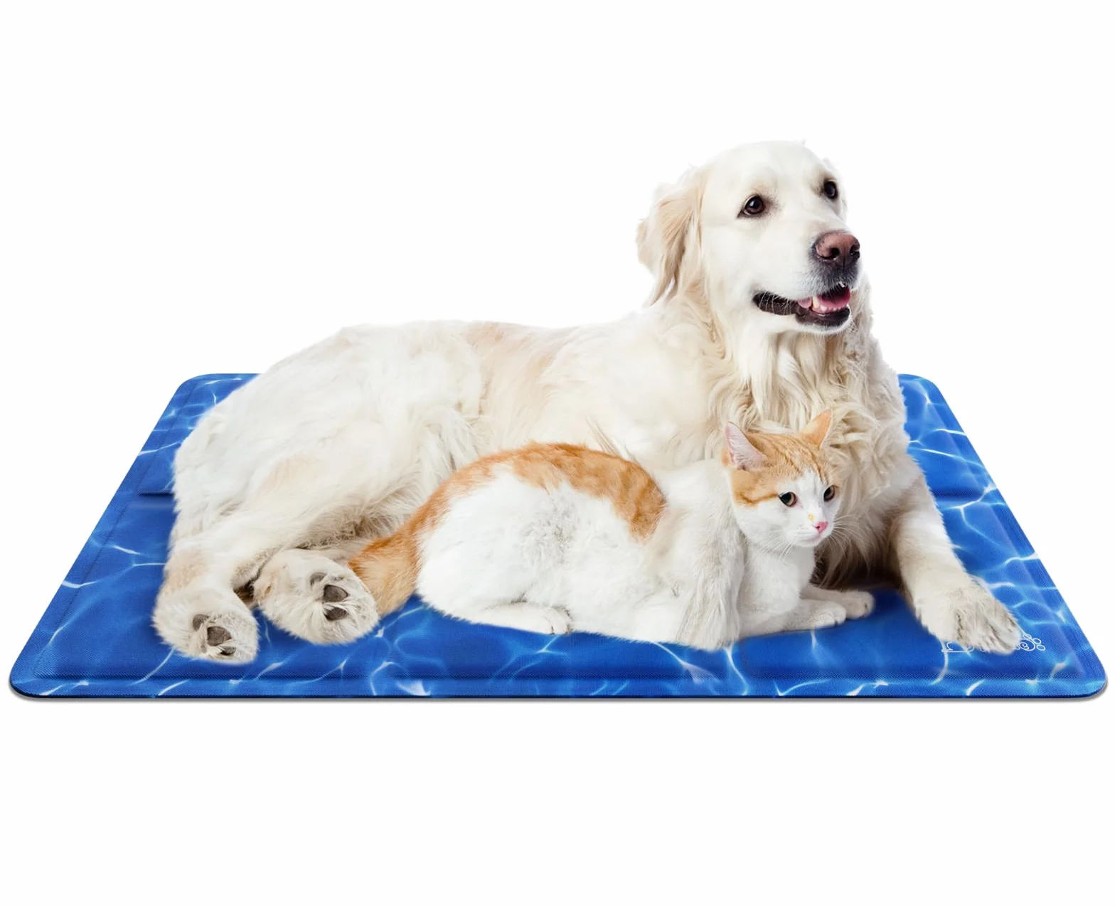 Tapis rafraîchissant pour chien et chat 120 x 75 cm, coussin auto-refroidissant en gel non toxique