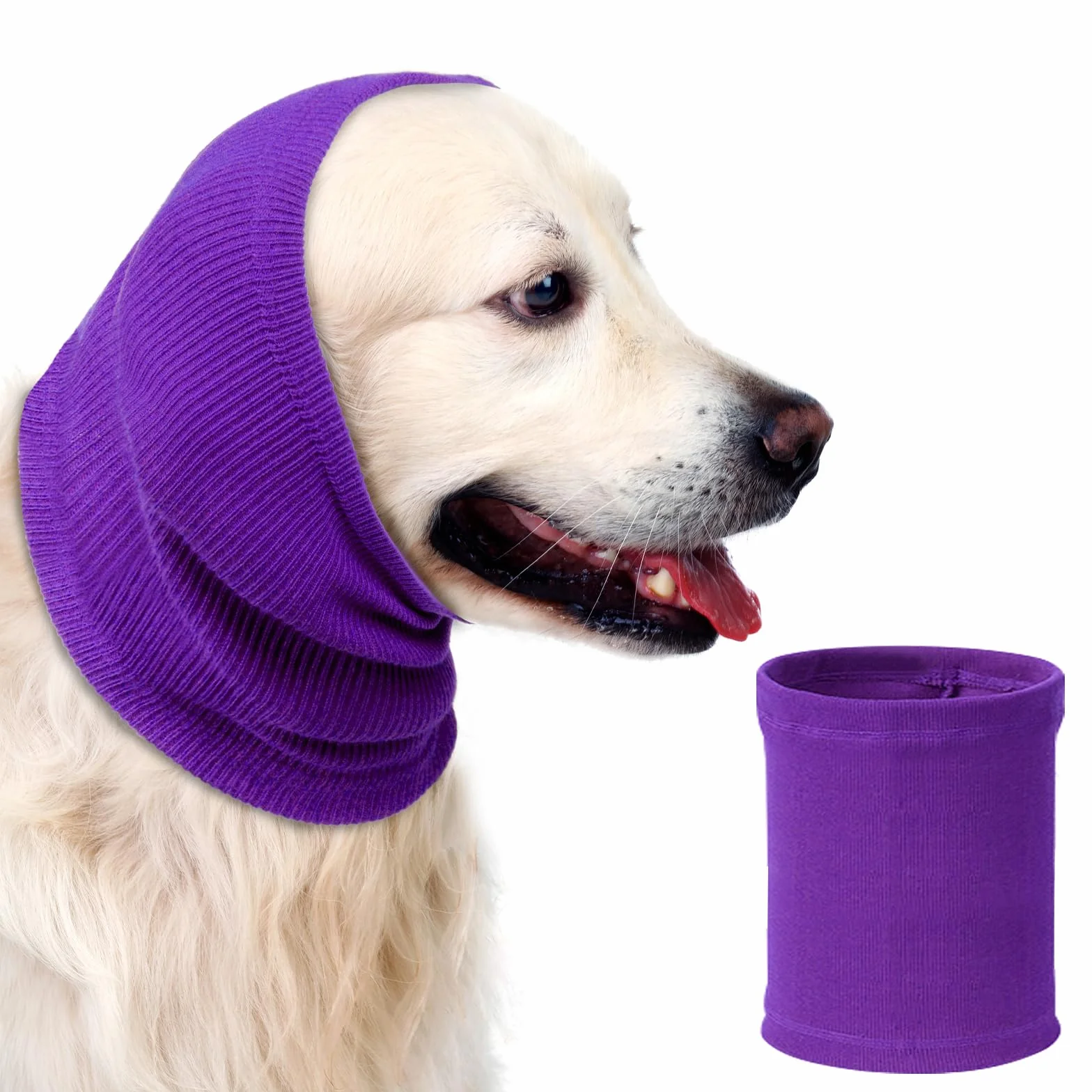 Cache-Oreilles Aomig pour Chiens - Snood Chaud Protection Oreilles Été/Hiver Violet