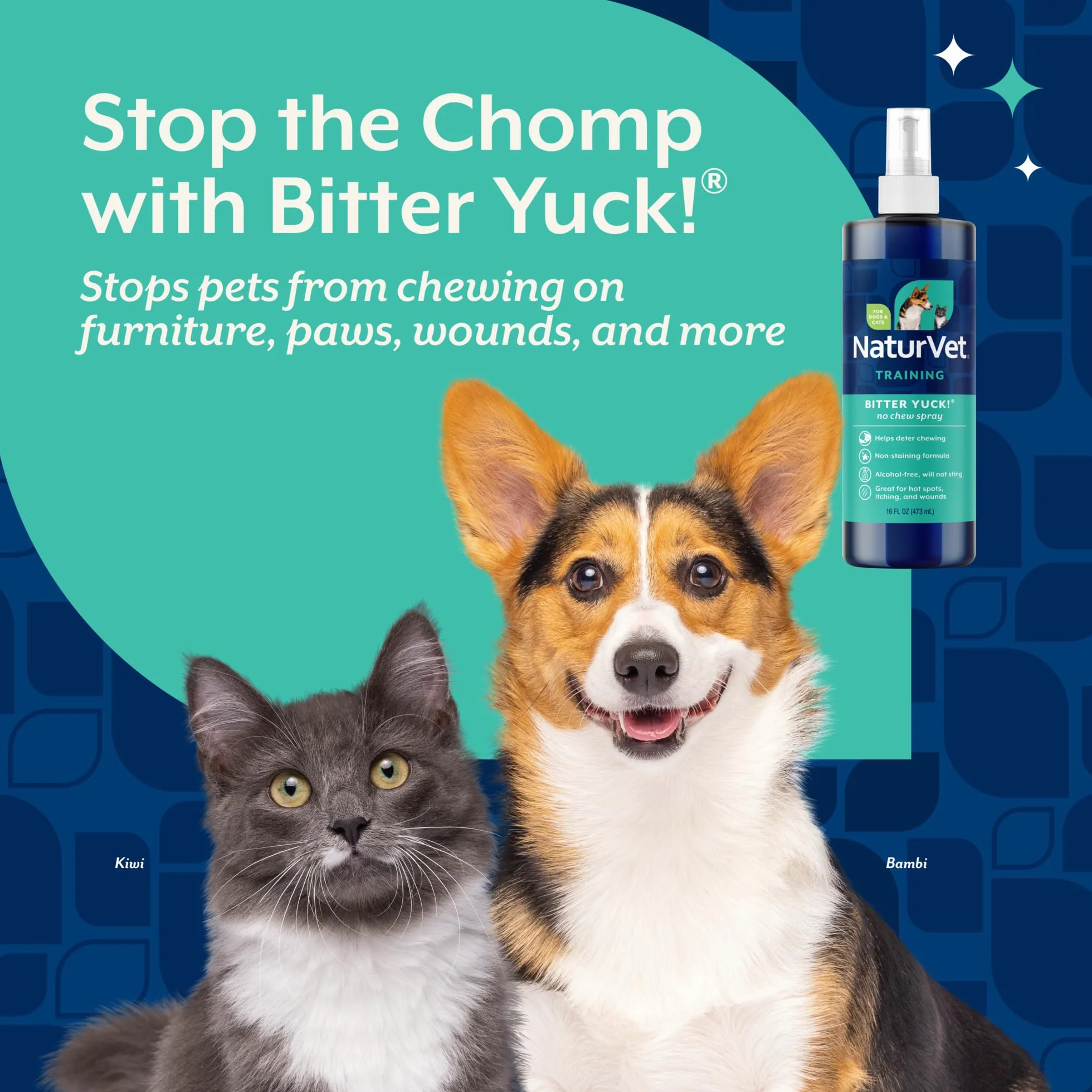 NaturVet Bitter Yuck Spray Anti-Mastication 480 ML