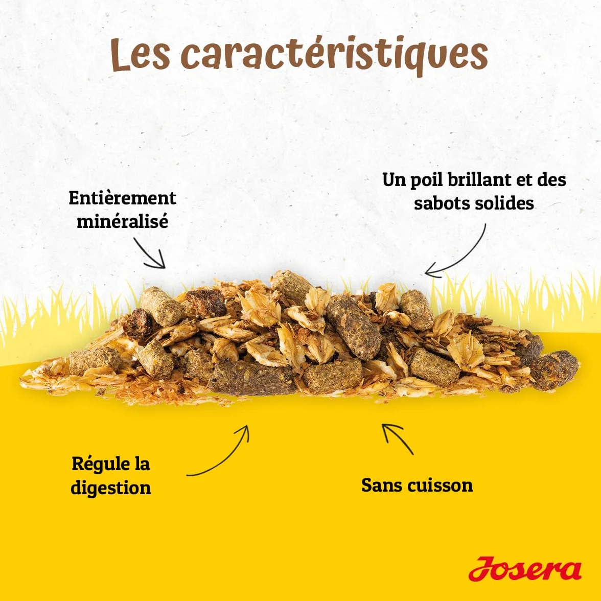 JOSERA Mash Rapide 15 kg Aliment Premium pour cheval Sans céréales