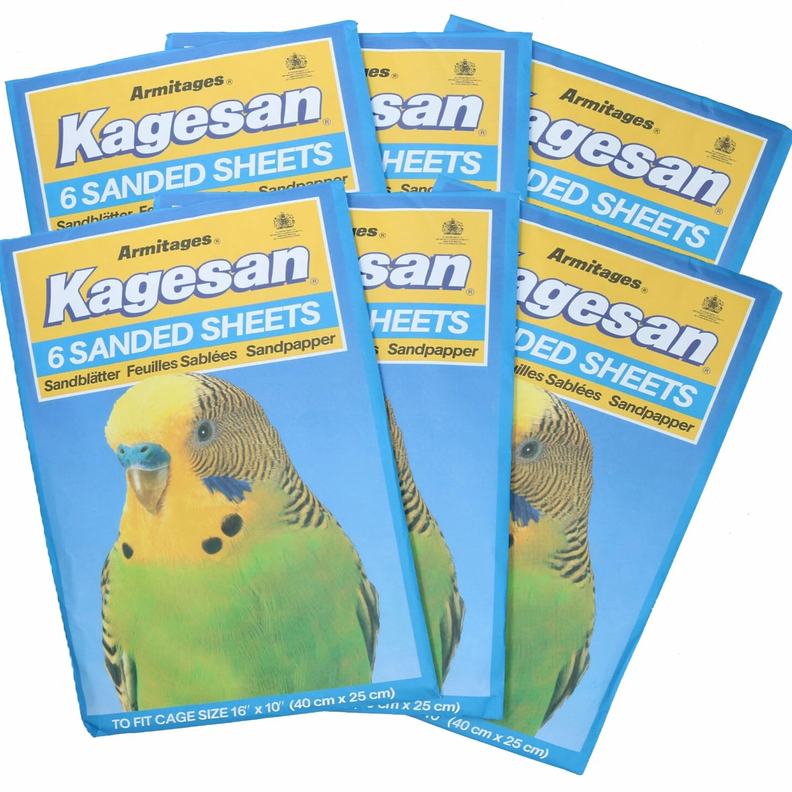 AB Tools Papier abrasif pour cage à perruches 25 x 40 cm Lot de 36 feuilles