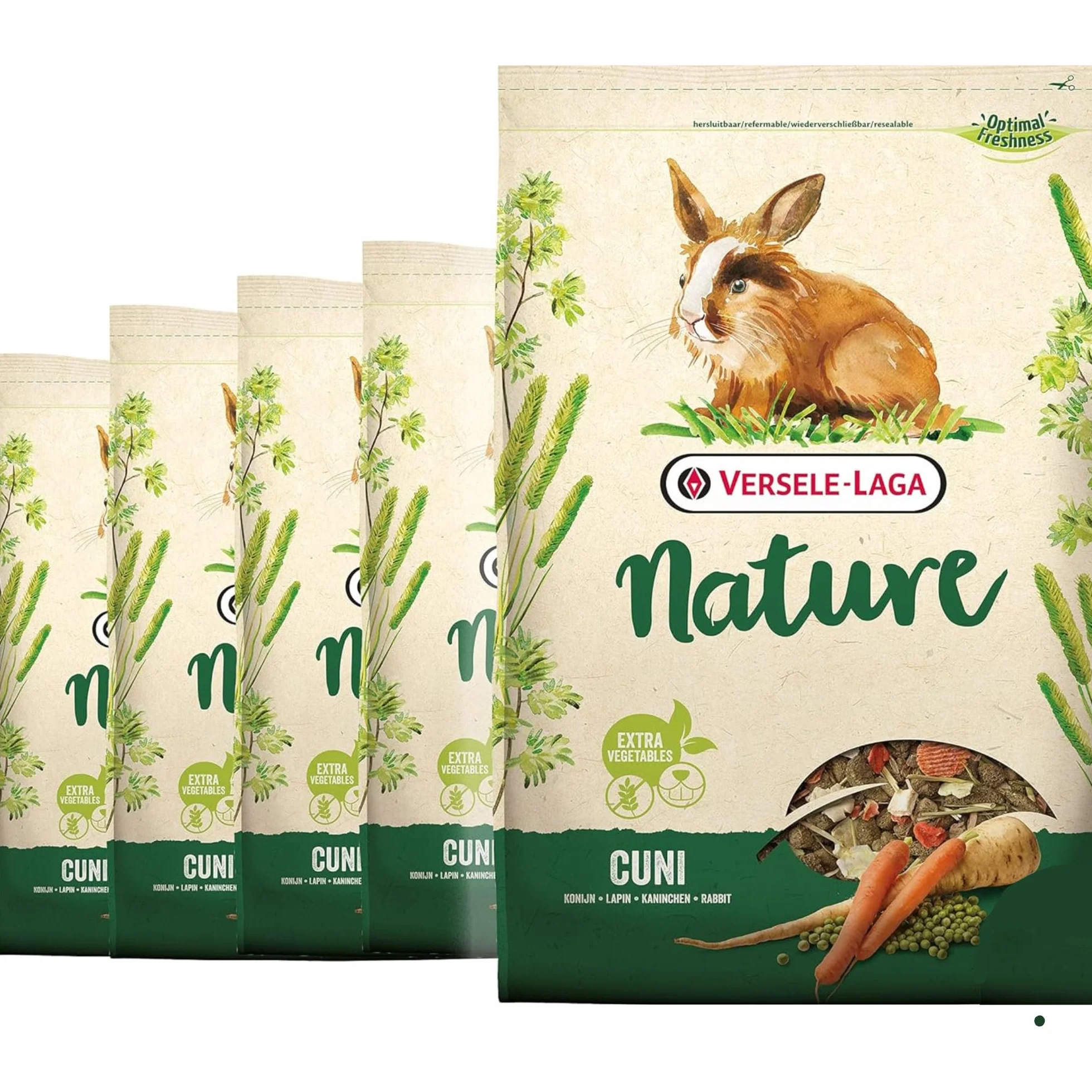 VERSELE-LAGA Nature Cuni Mélange Varié Riche en Fibres pour Lapins Adultes 5x2,3kg